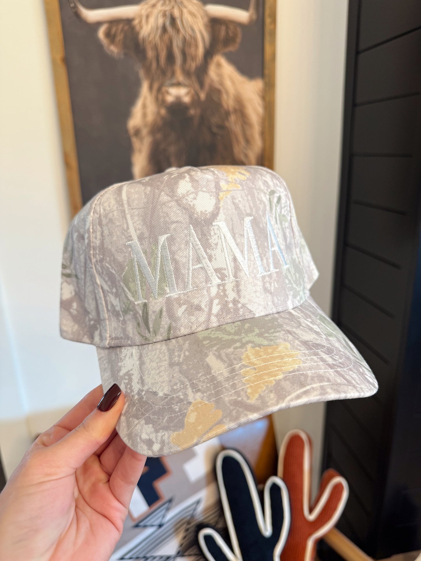 Vintage Camo Mama Trucker Hat