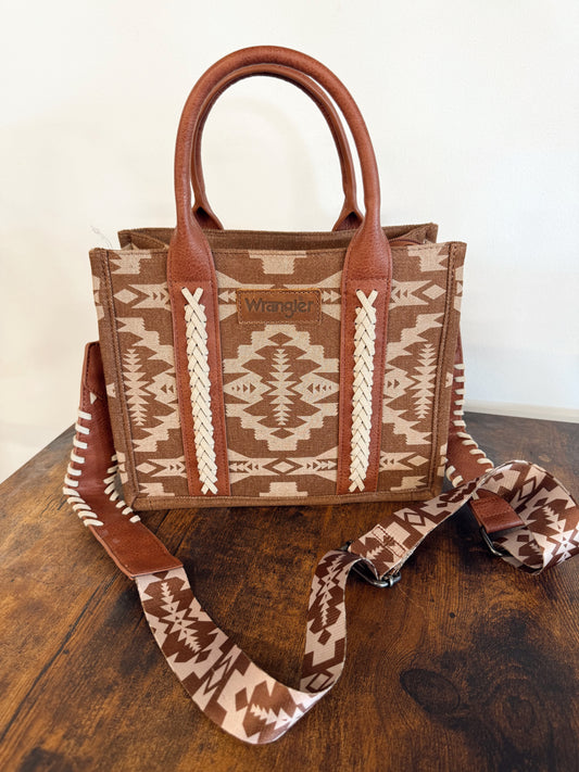 Brown Aztec Wrangler Tote Bag