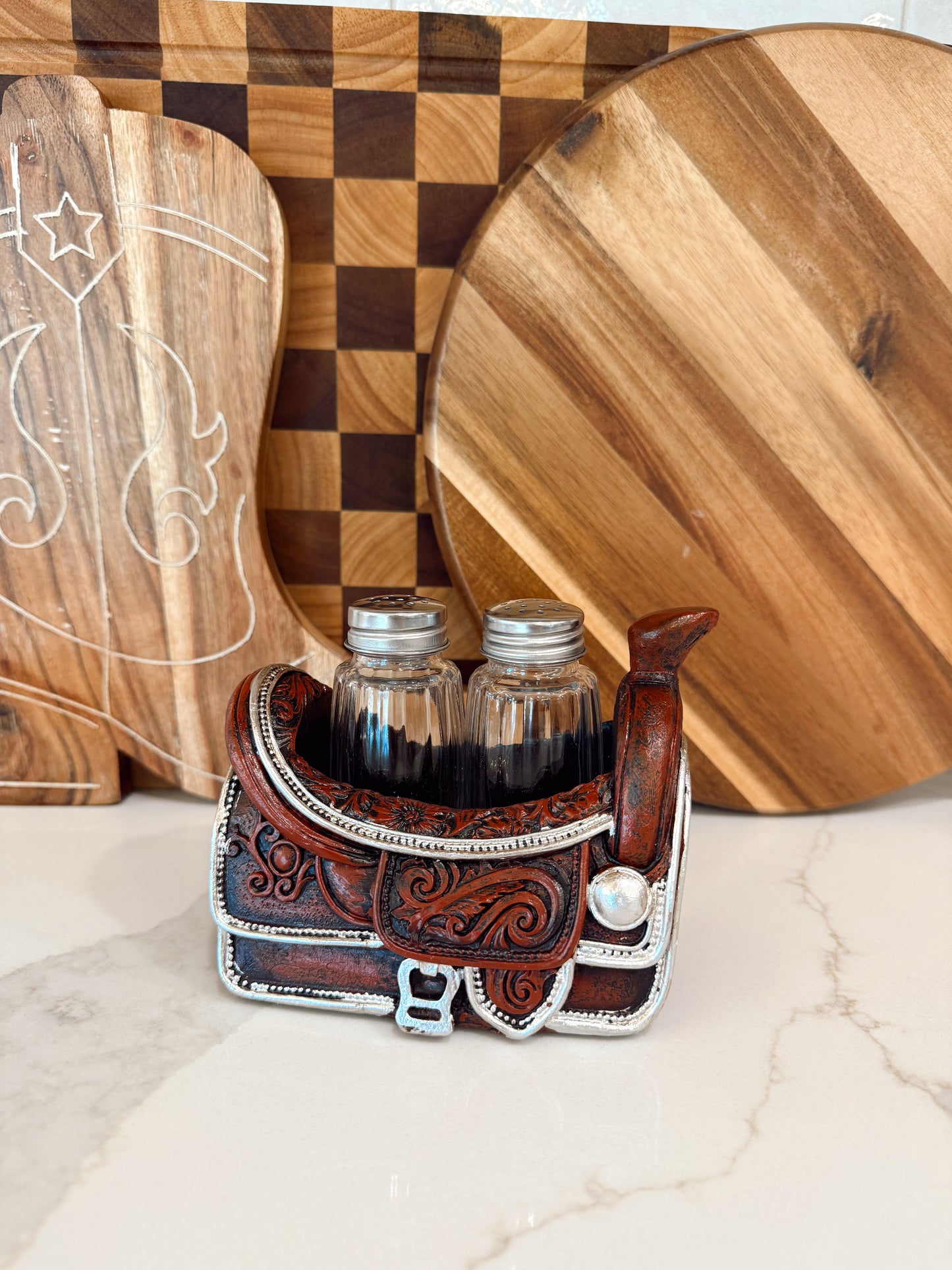 Saddle Salt & Pepper Shaker Set