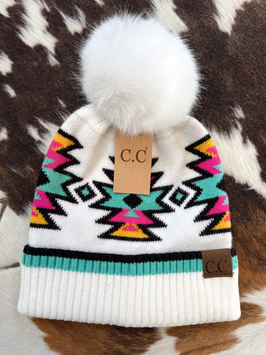 Neon Aztec C.C Beanie