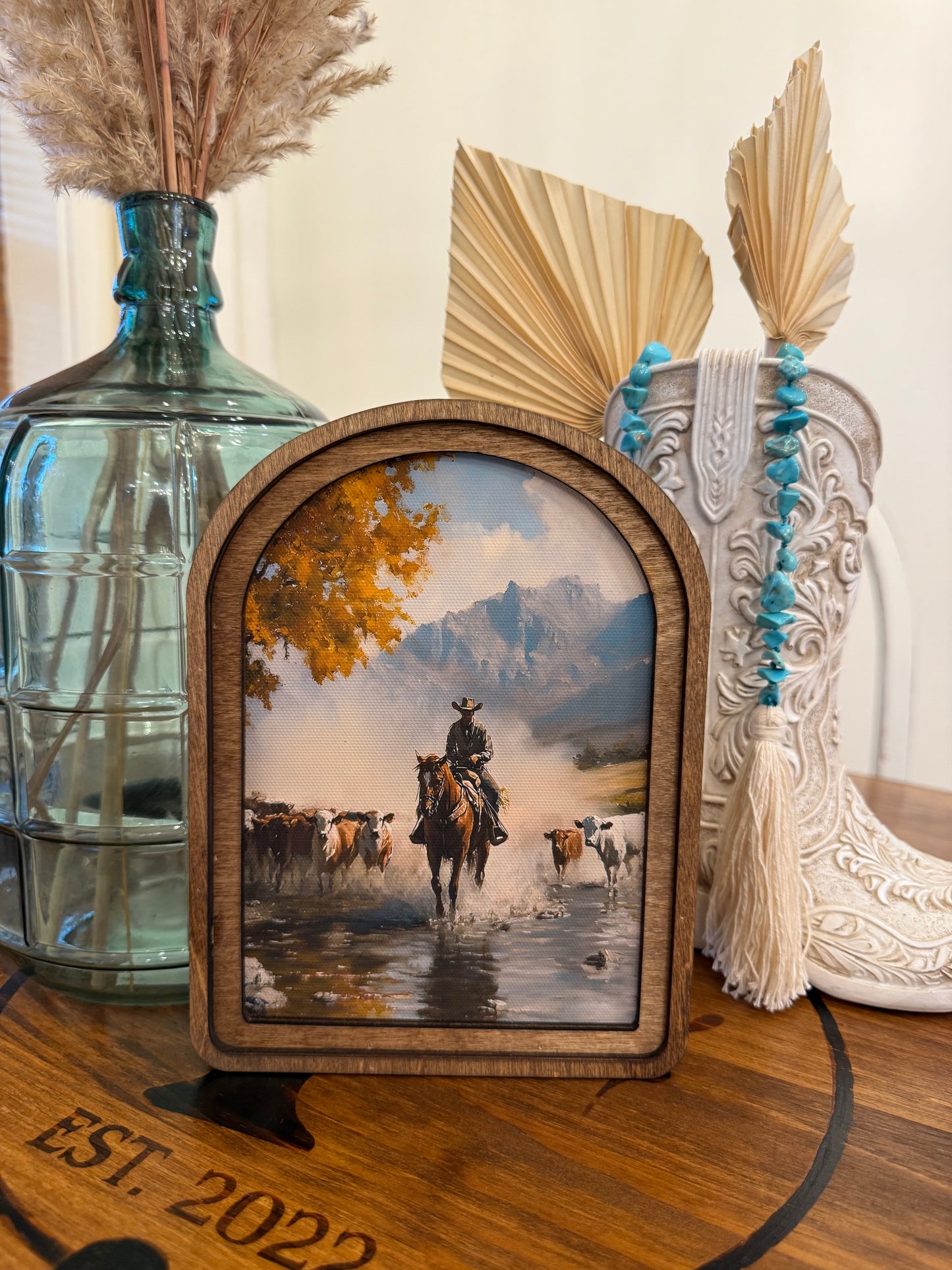 Cowboy Creek Framed Art