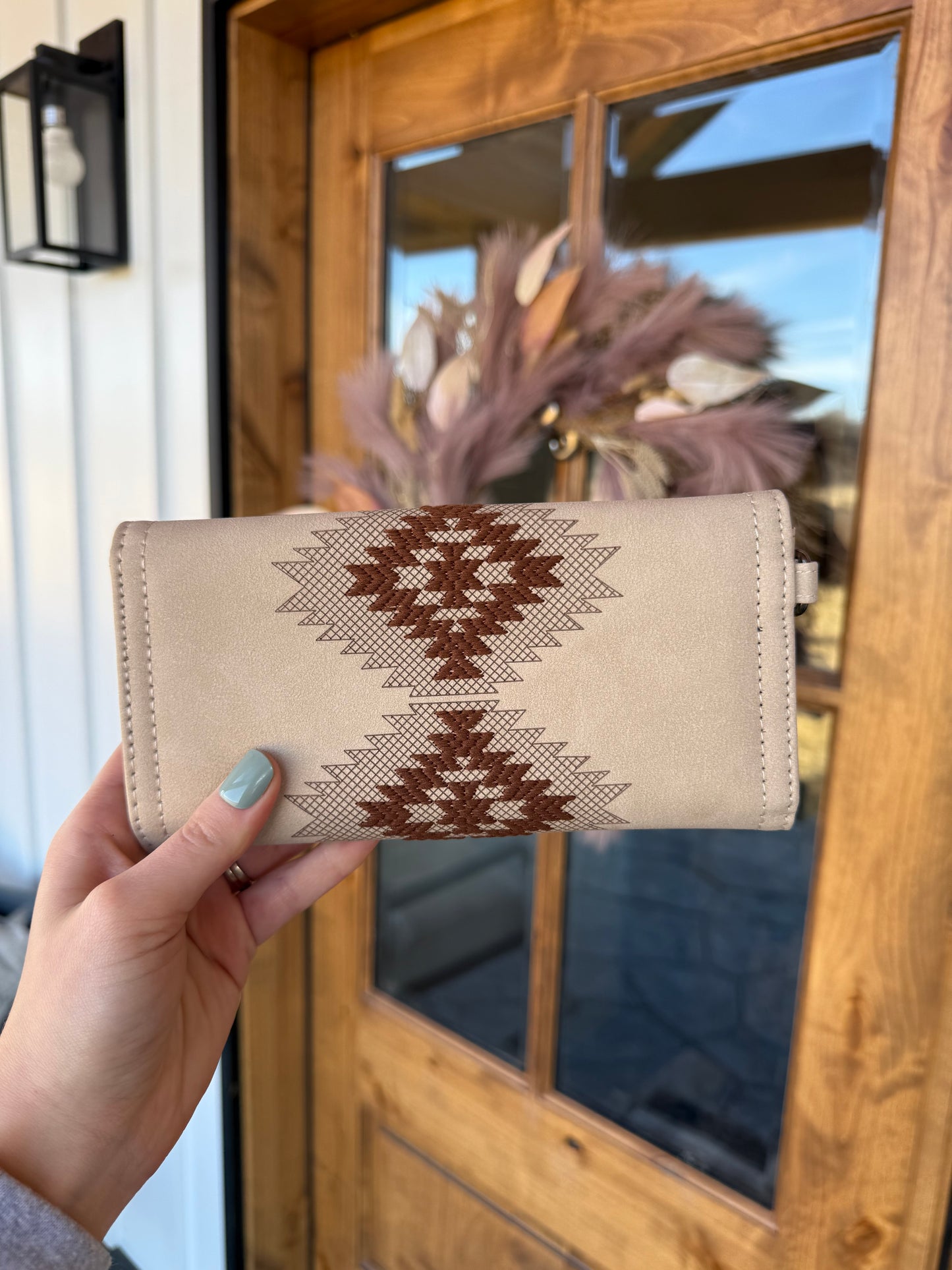 Wrangler Aztec Embroidered Wallet
