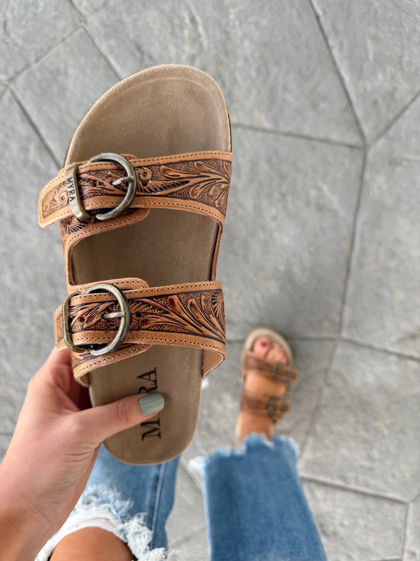 Willow Bloom Leather Sandals