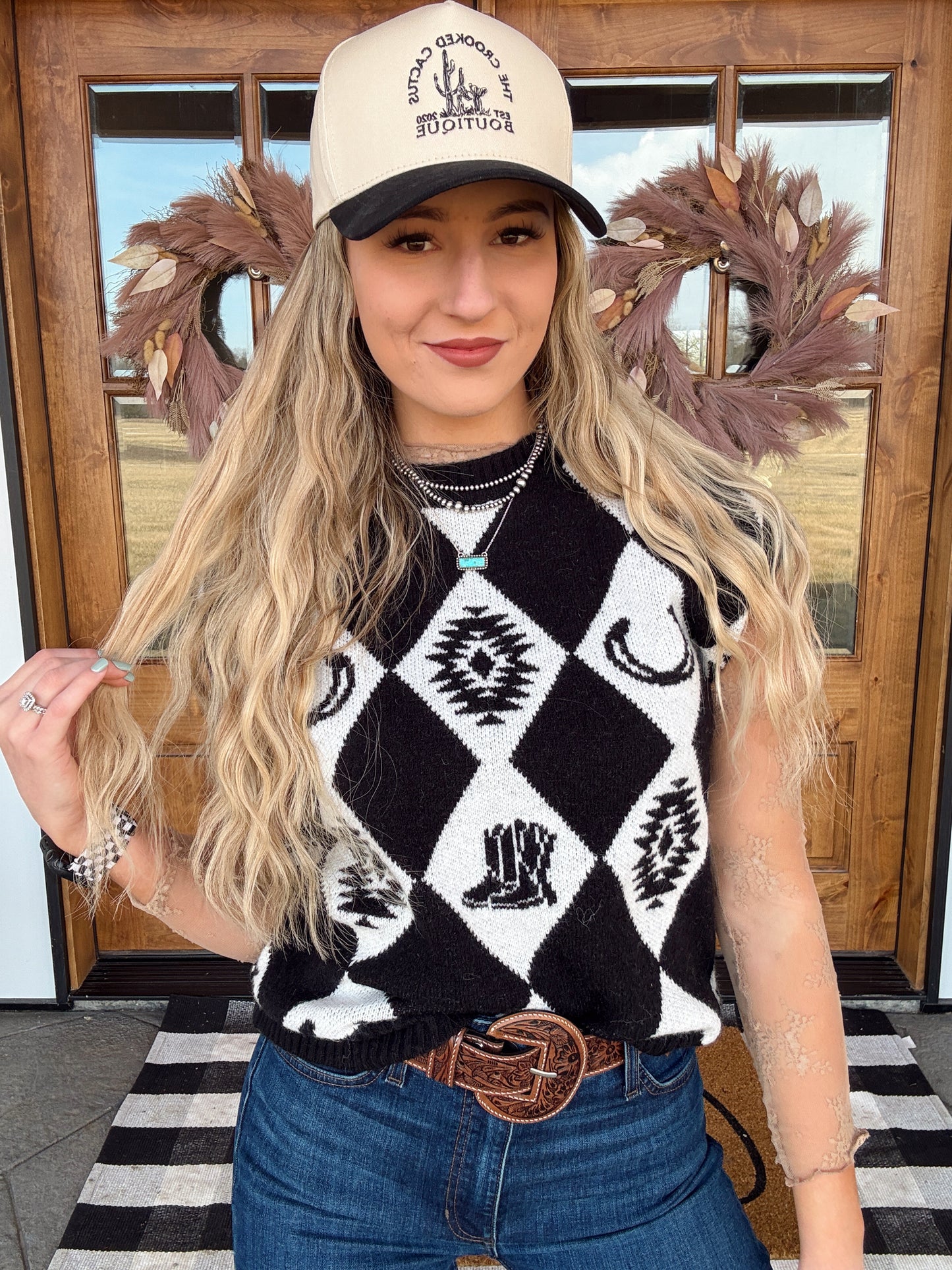 Buckaroo Checkered Sweater Vest (M)