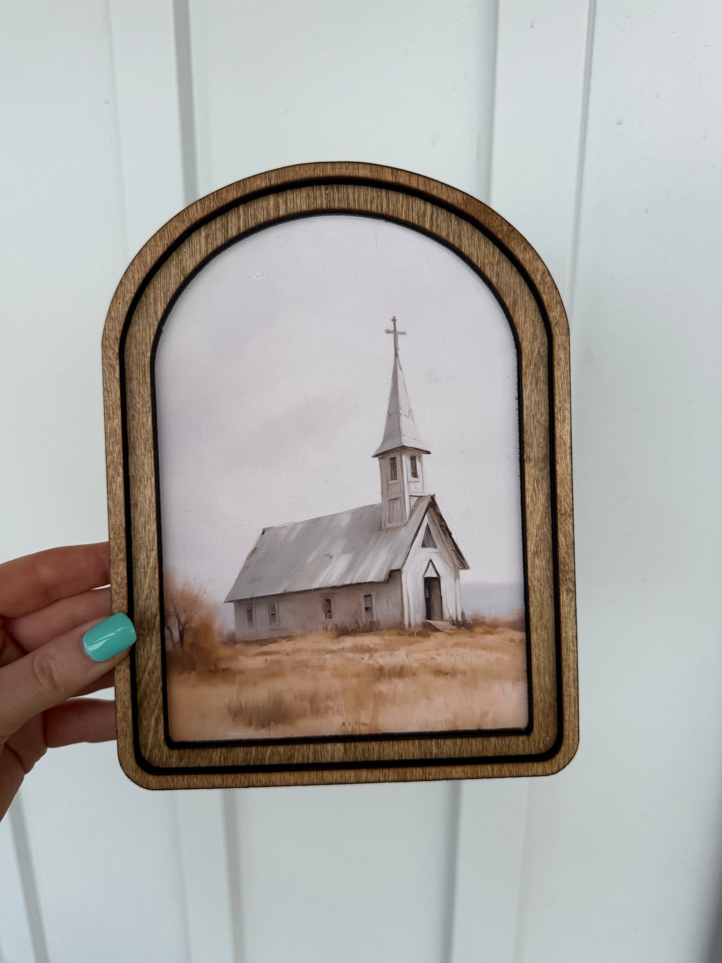 Rural Church Framed Art Decor