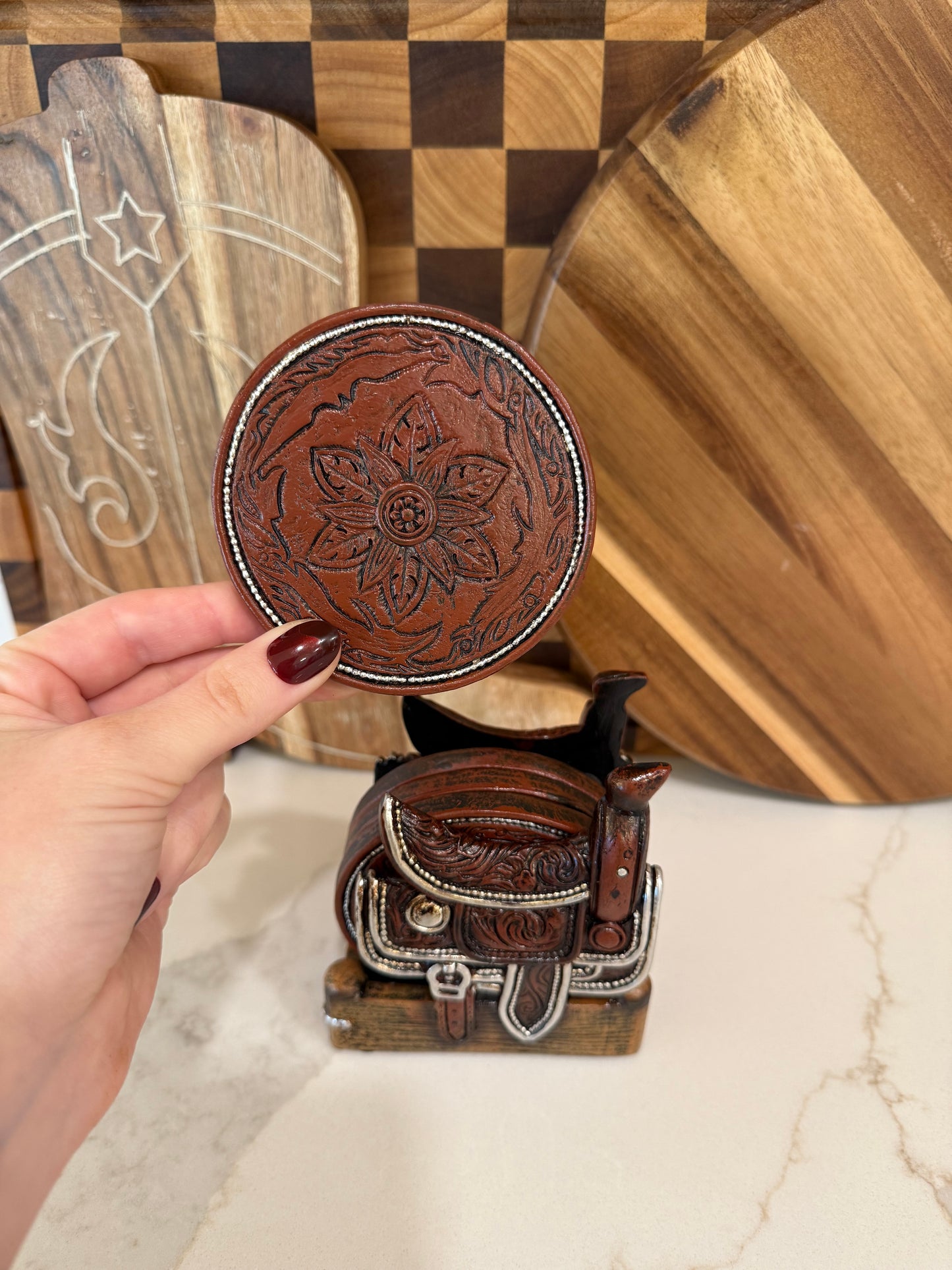 Saddle Up Coaster Set