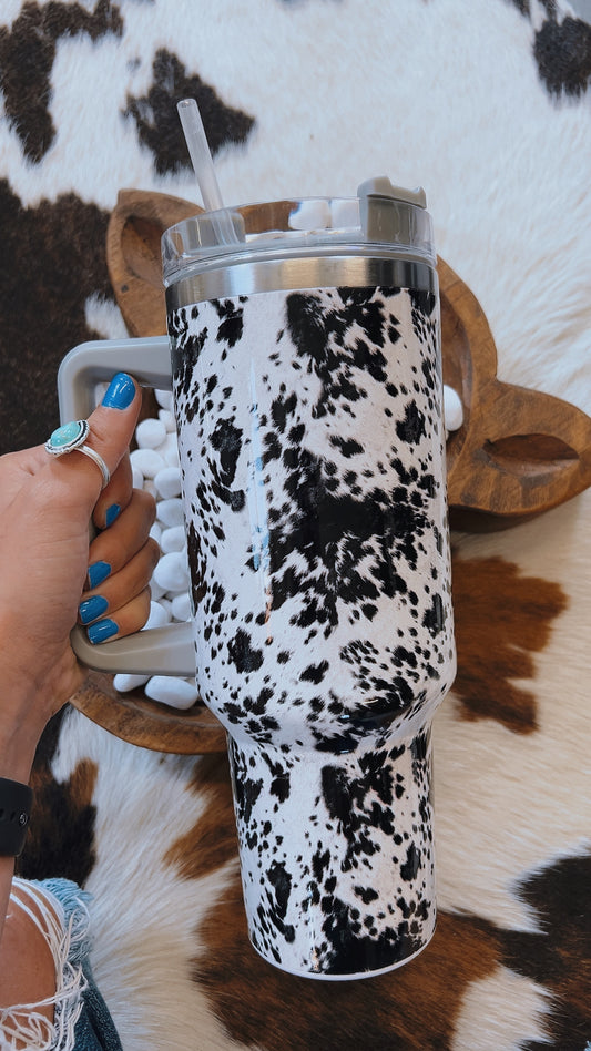 Cow Print 40 oz Punchy Tumbler