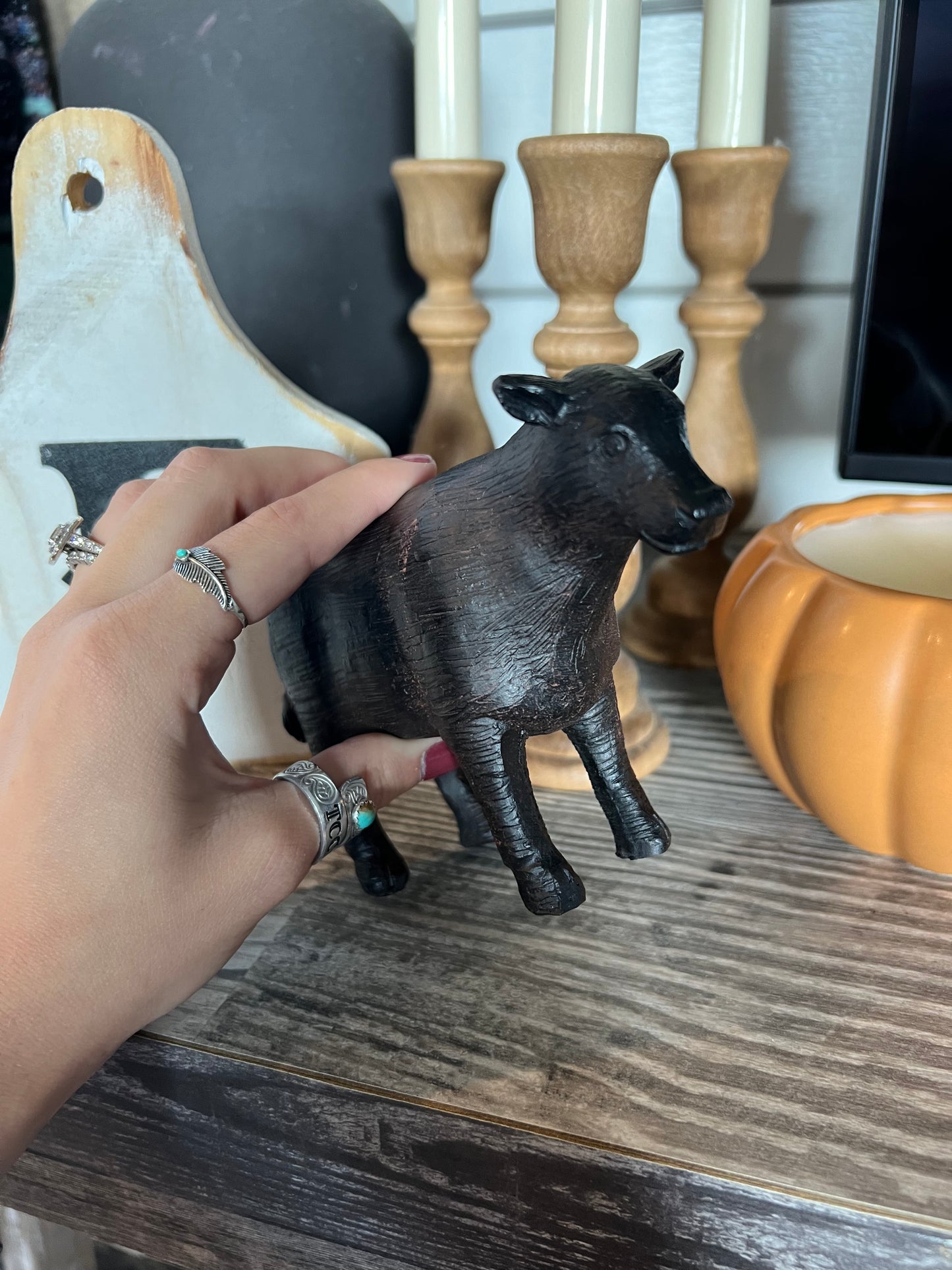 Cow Figurine Table Top Decor