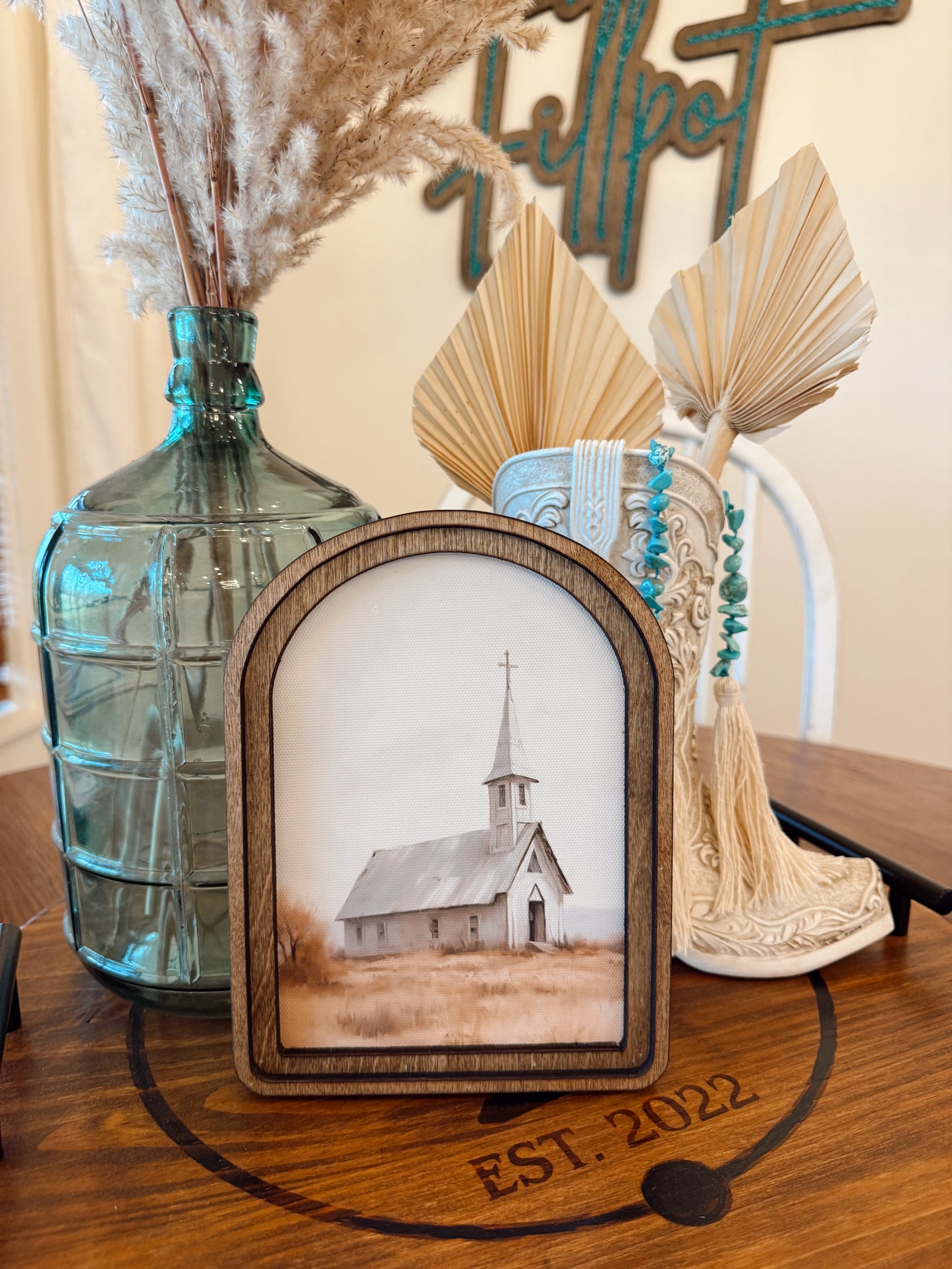Rural Church Framed Art Decor