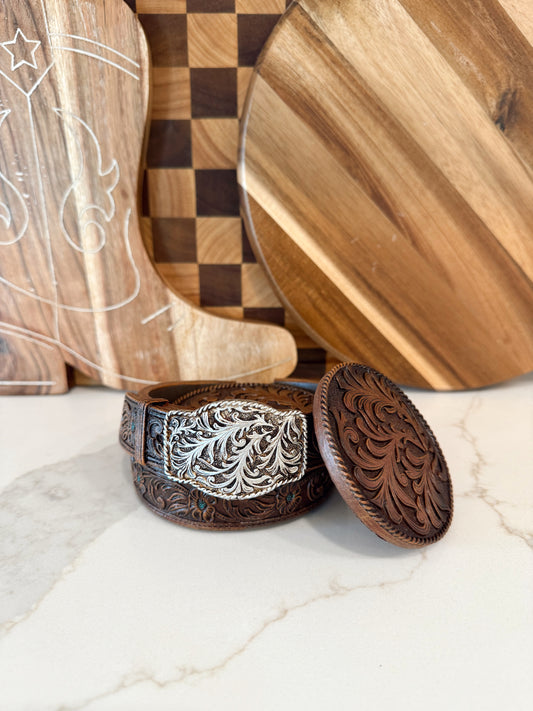 Belt Buckle Coaster Set