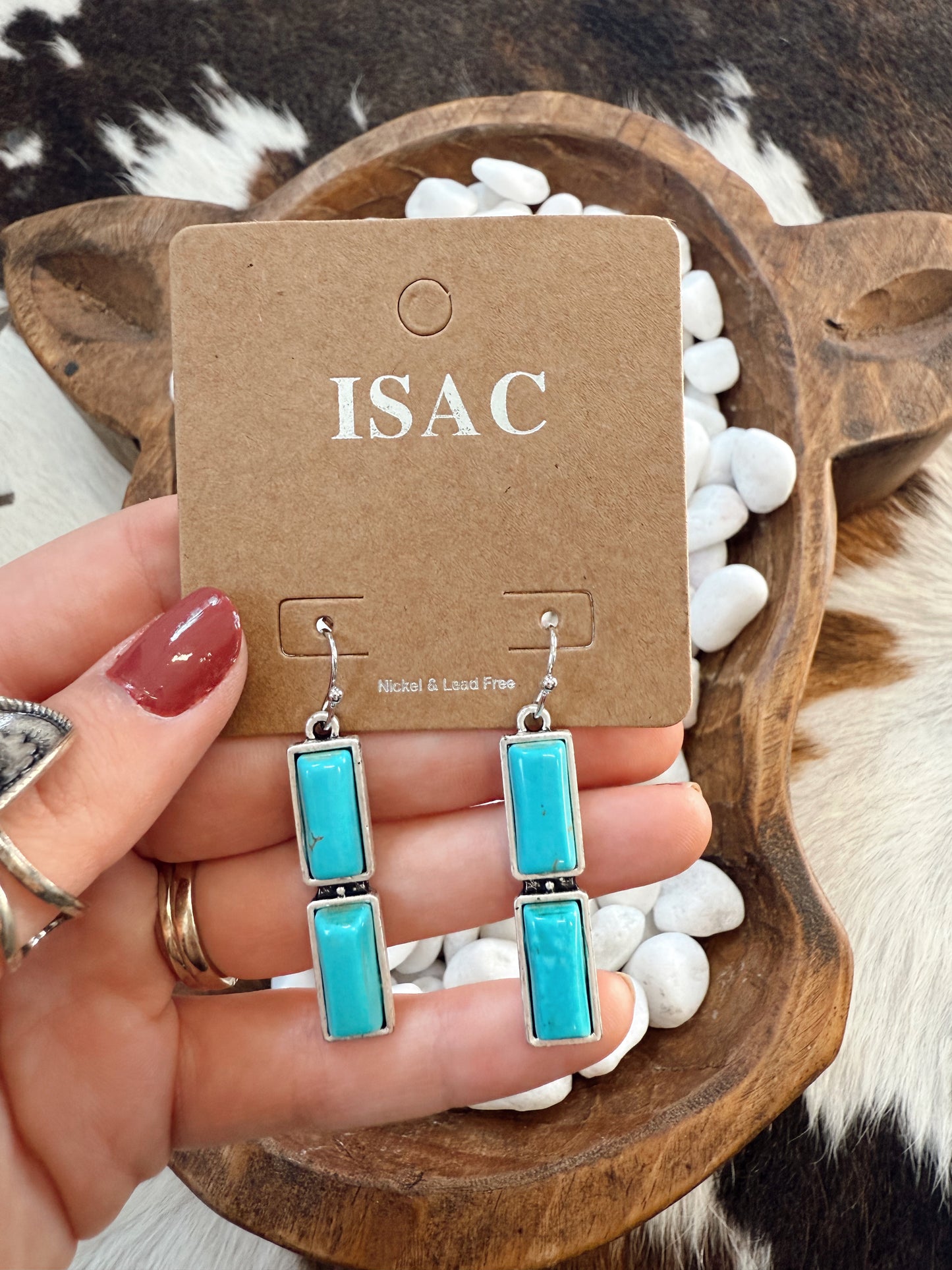 Madi Turquoise Bar Earrings