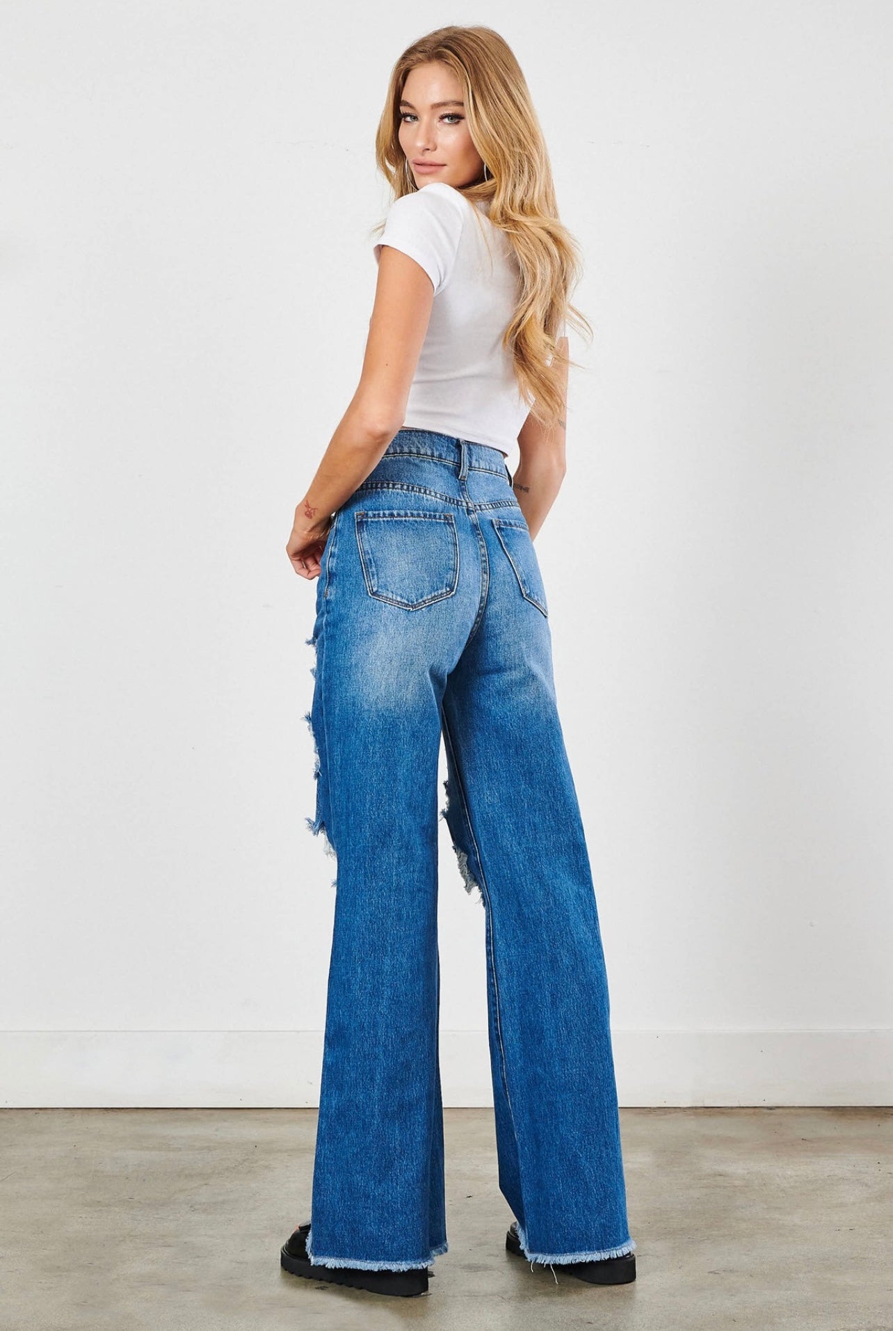 Tourniquet Wide Leg Jeans