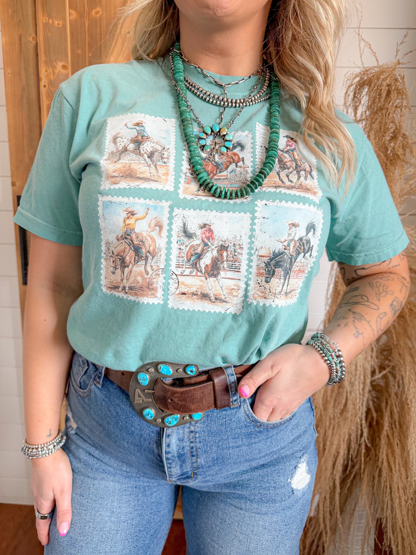 COWGIRL STAMP COLLAGE