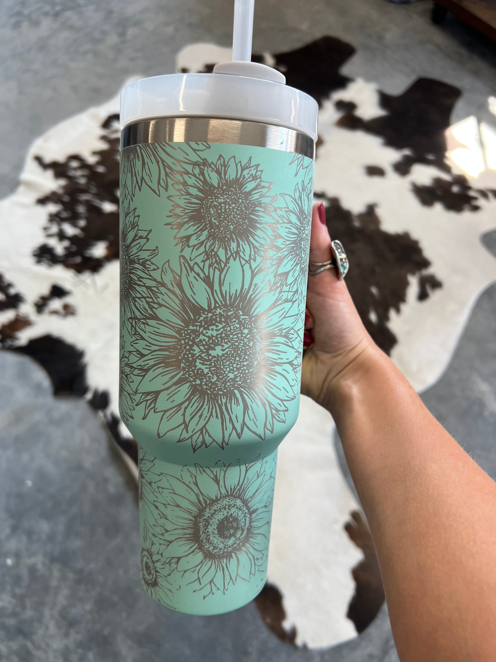 Teal 40 oz Tumbler – The Crooked Cactus Boutique