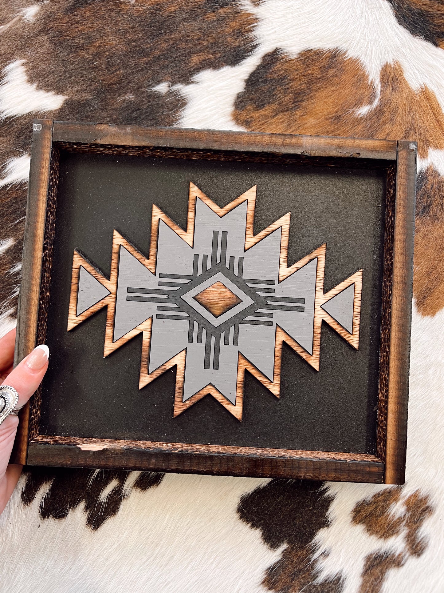 Wooden Aztec Wall Decor Sign