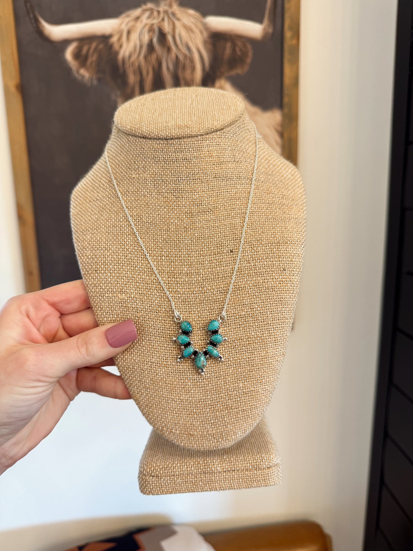 Kaylie Kingman Turquoise Pendant Necklace