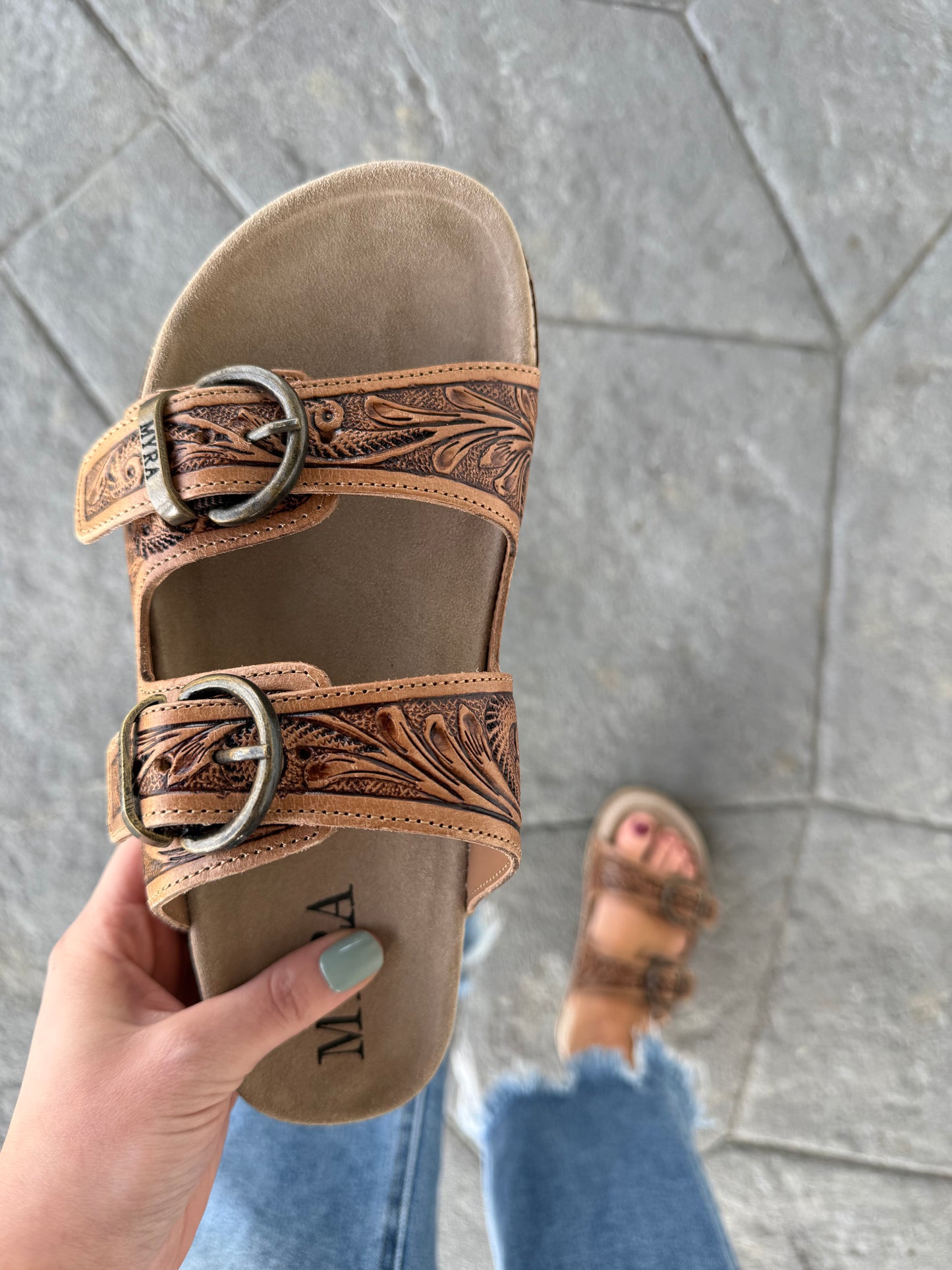 Willow Bloom Leather Sandals