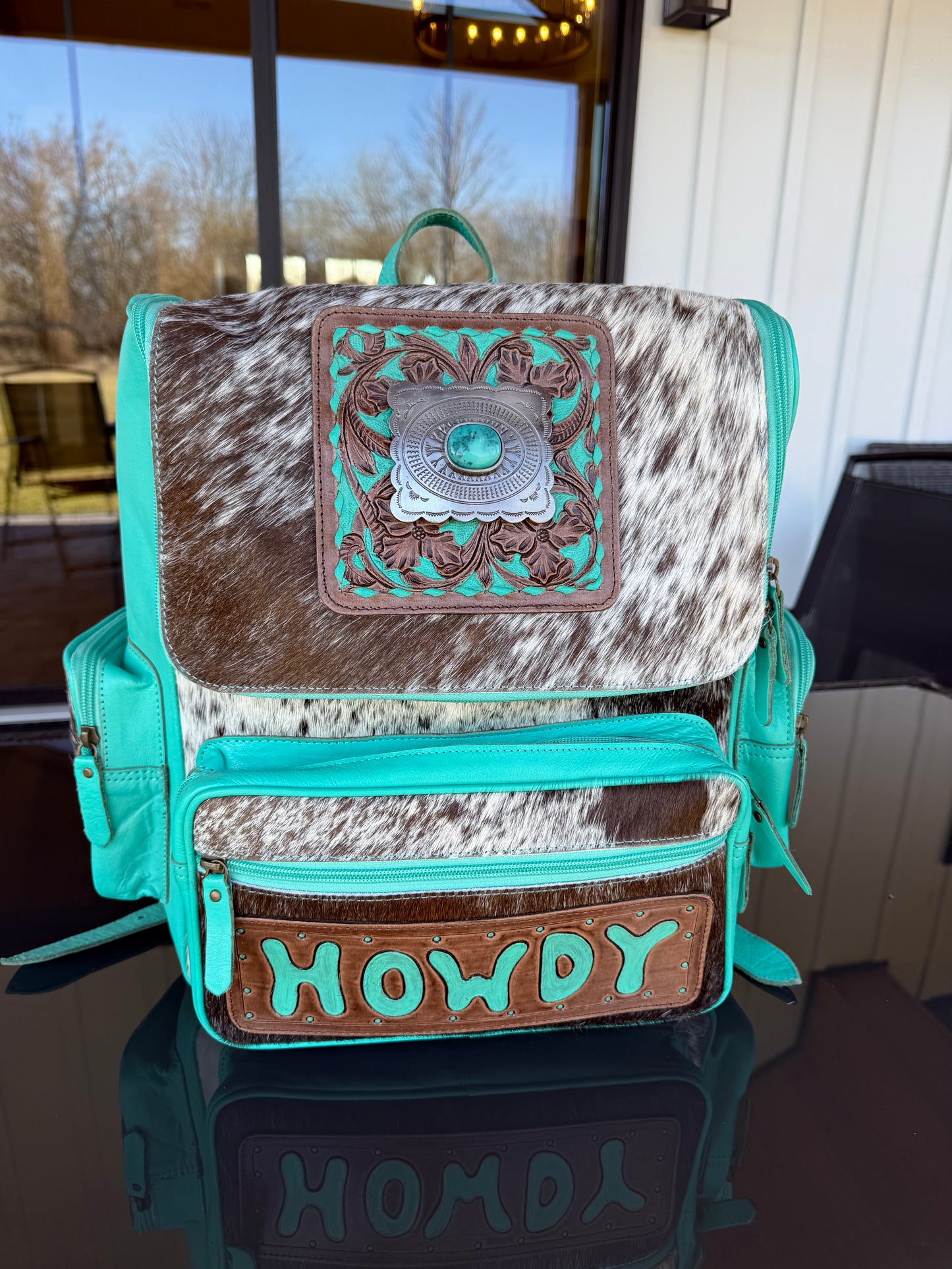 Howdy Cowhide Backpack / Diaper Bag