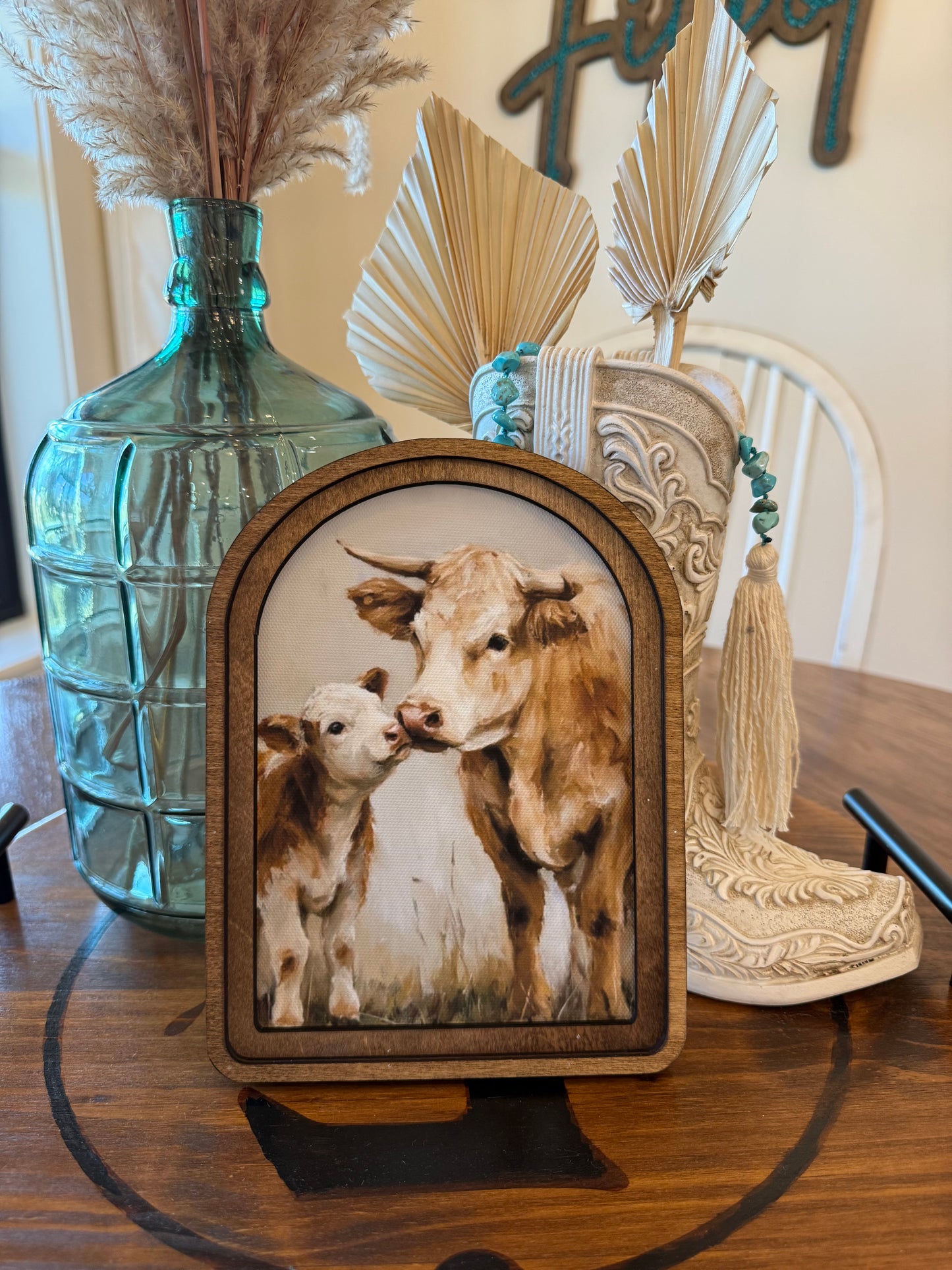 Arch Cow Calf Framed Art
