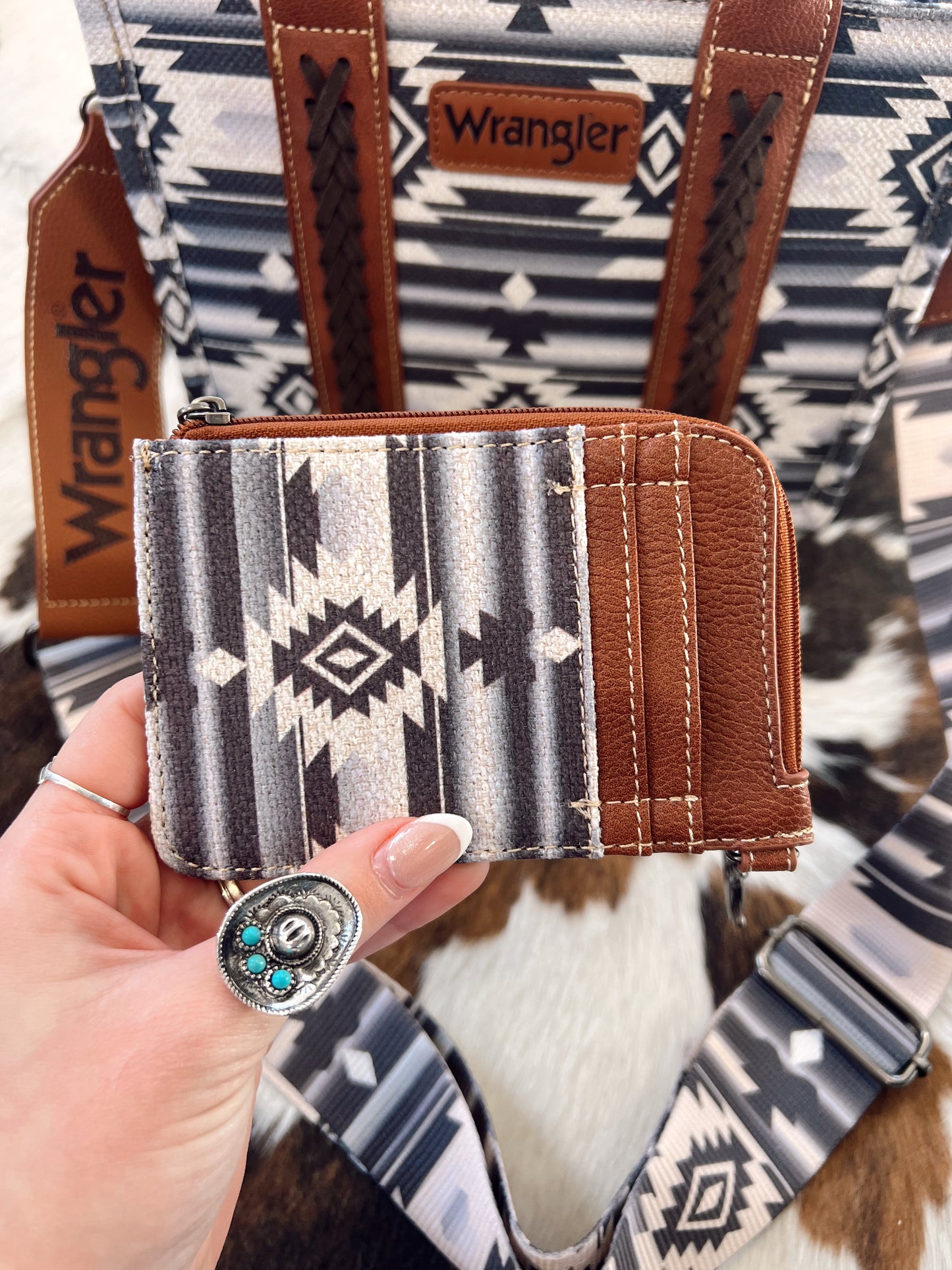 Grey Southwest Wrangler Wallet / Card Holder