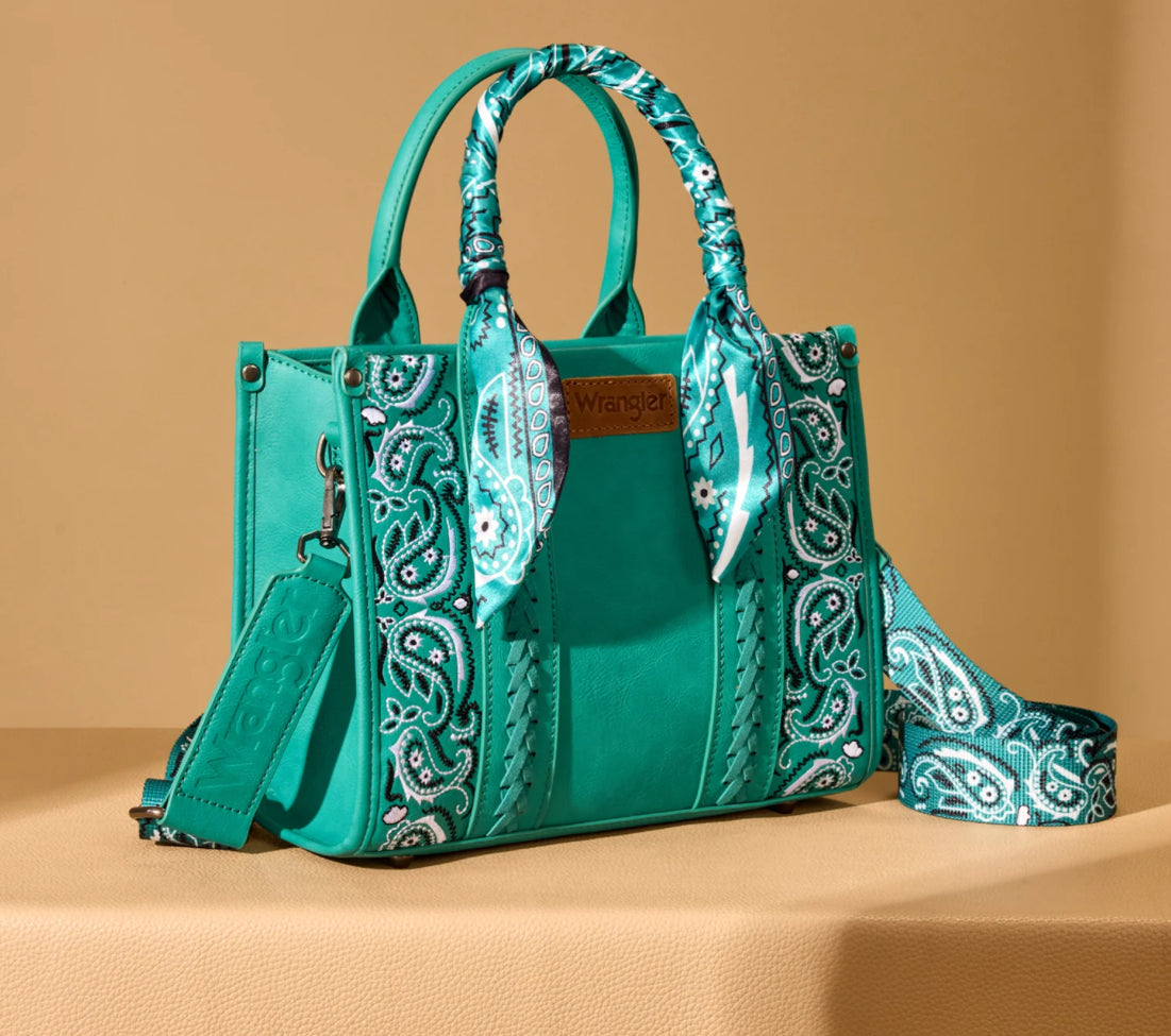 Wrangler Turquoise Bandana Crossbody Bag