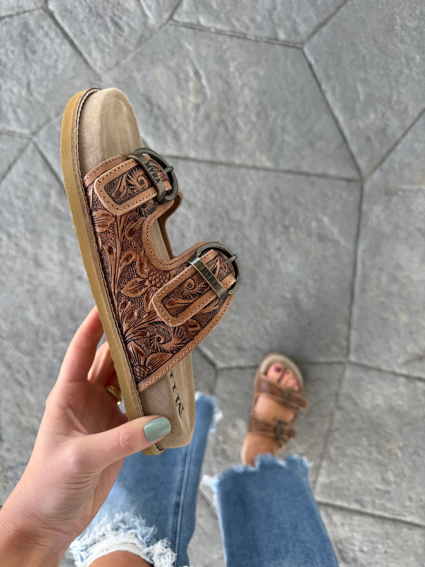 Willow Bloom Leather Sandals