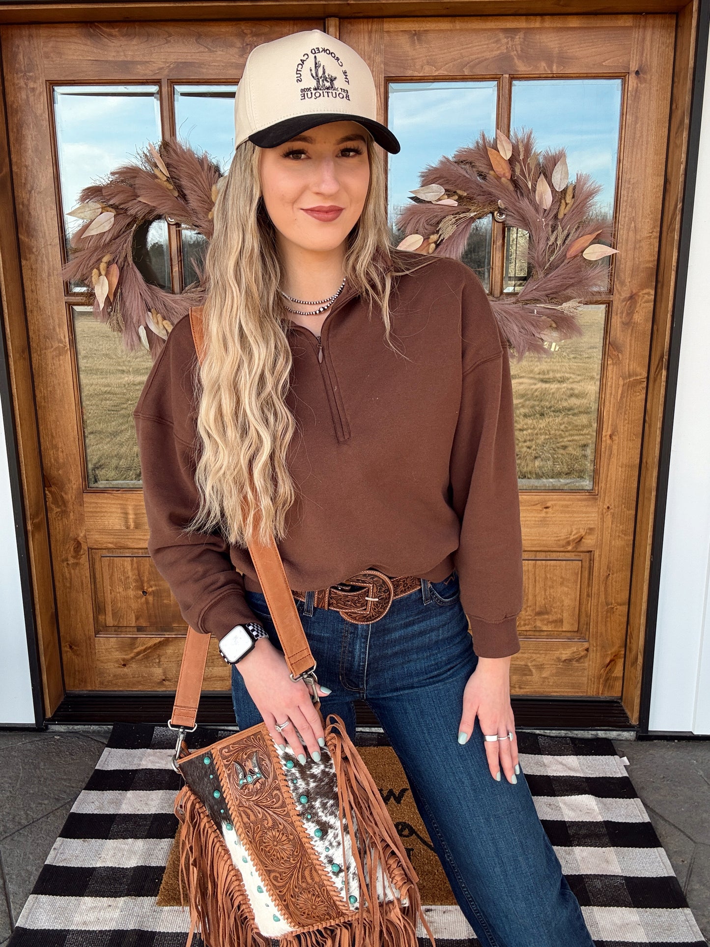 Tucson Fringe Cowhide Purse