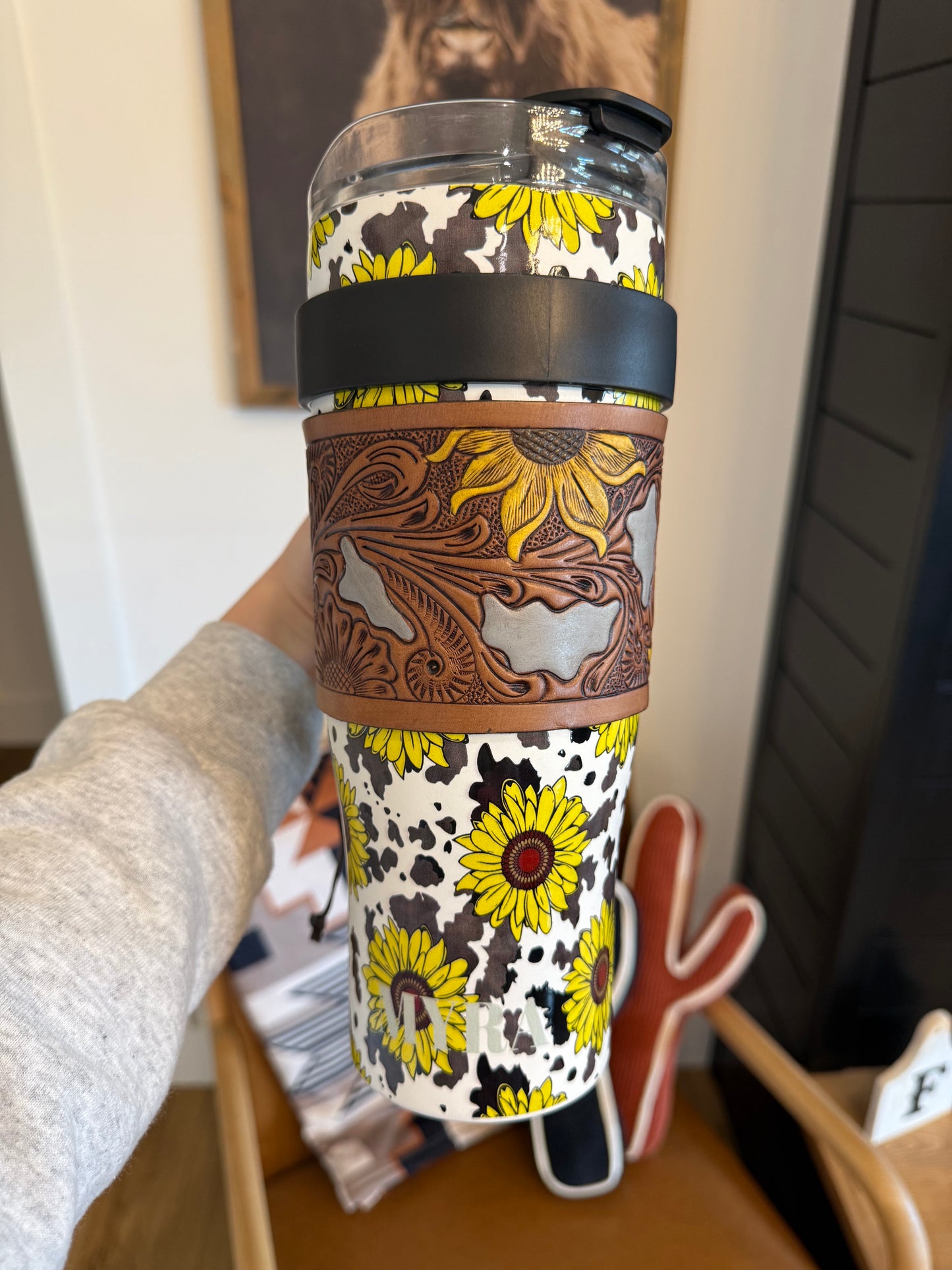 Wide Wyoming Sunflower Tumbler