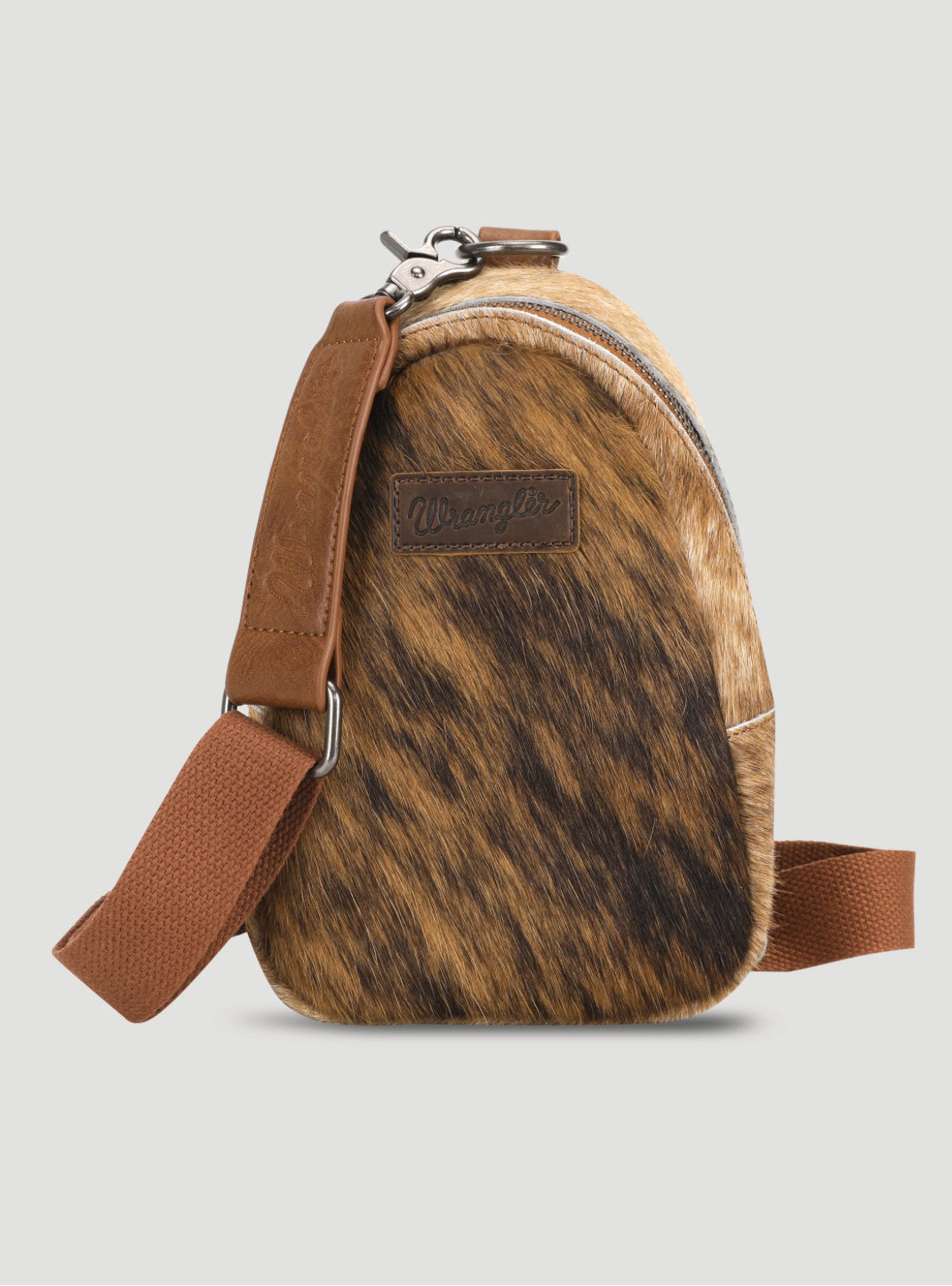 Brown Cowhide Wrangler Sling Bag
