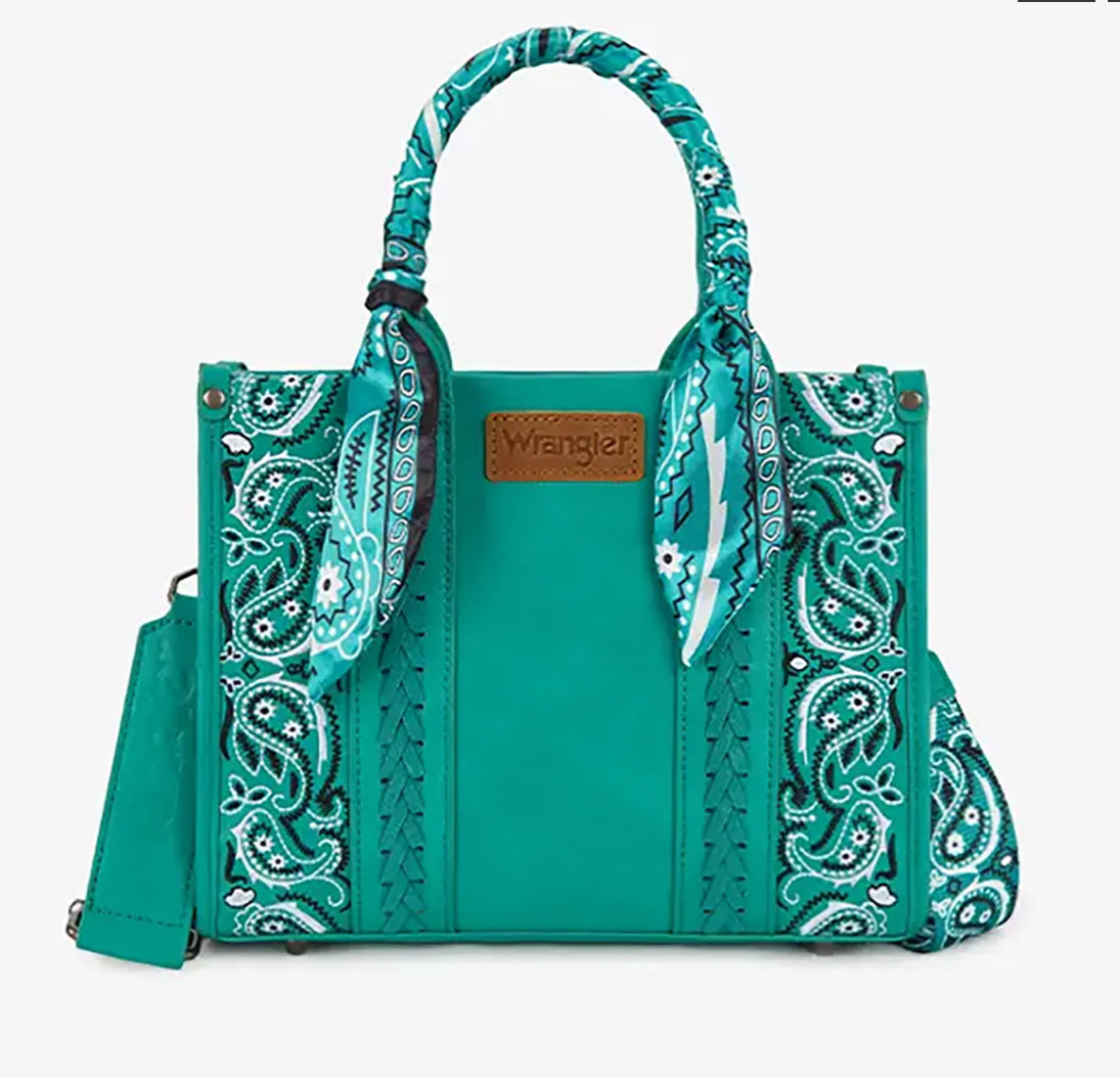 Wrangler Turquoise Bandana Crossbody Bag