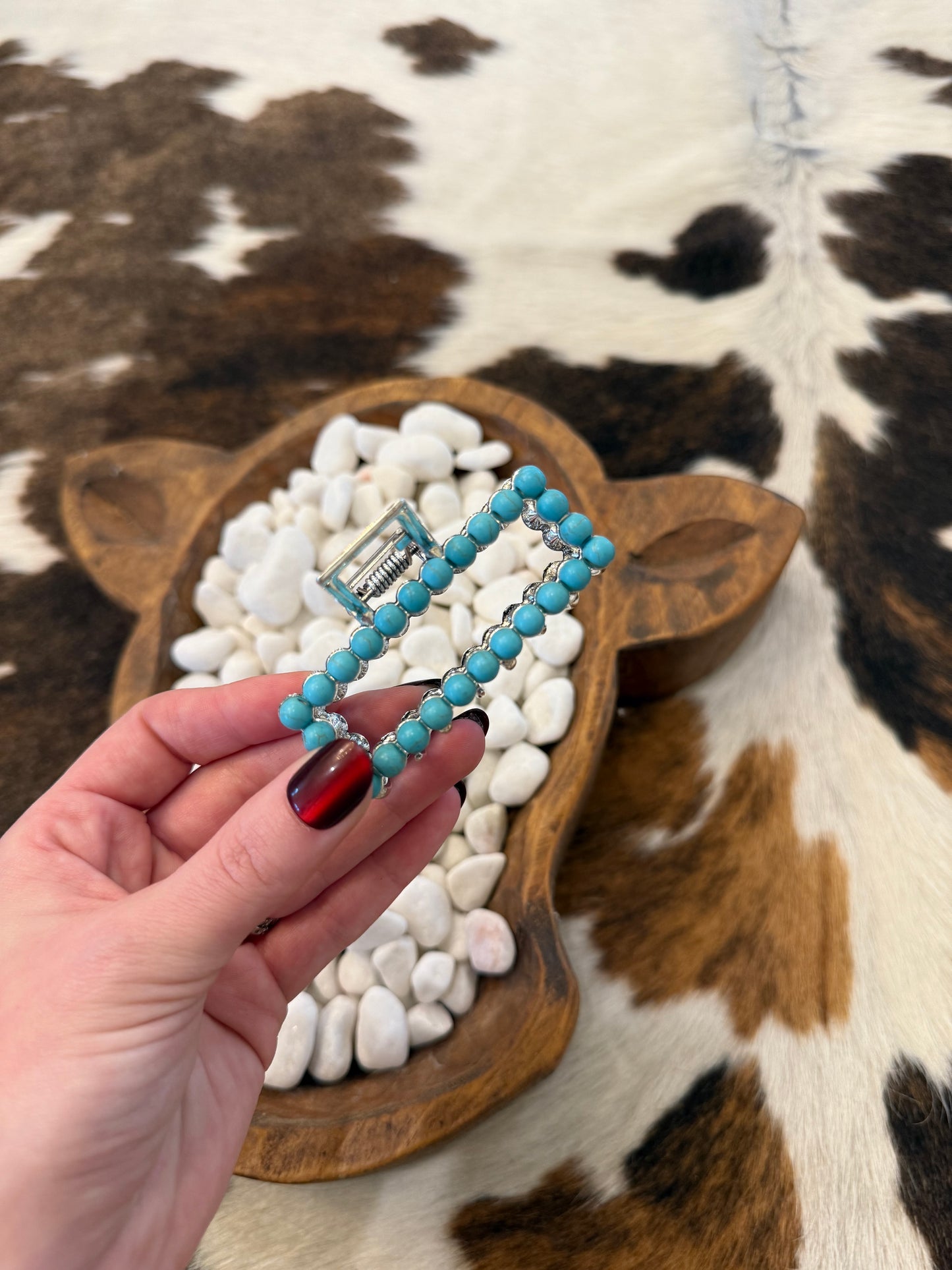 Turquoise Hair Claw Clip