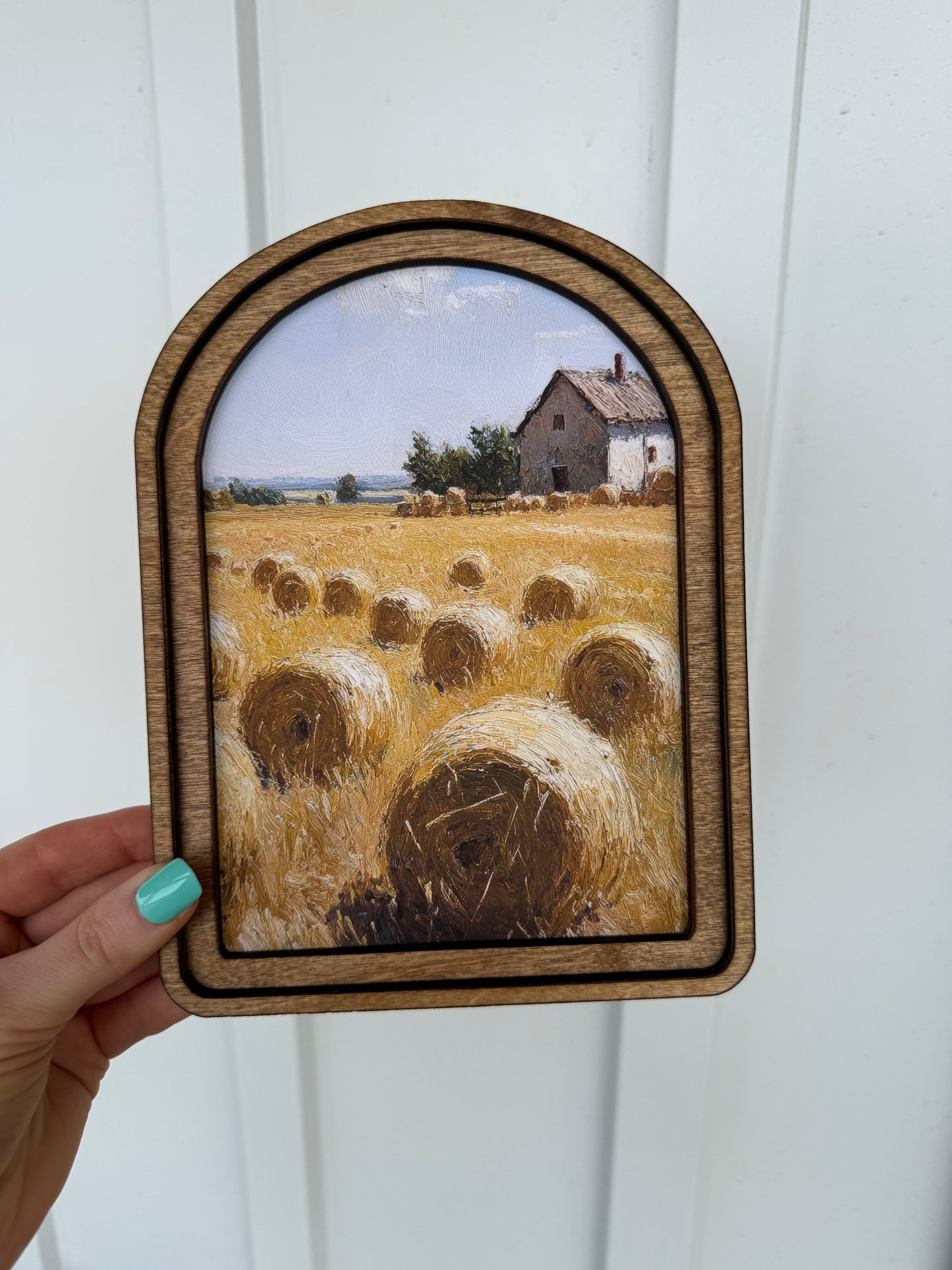 Hay Field Framed Art Decor