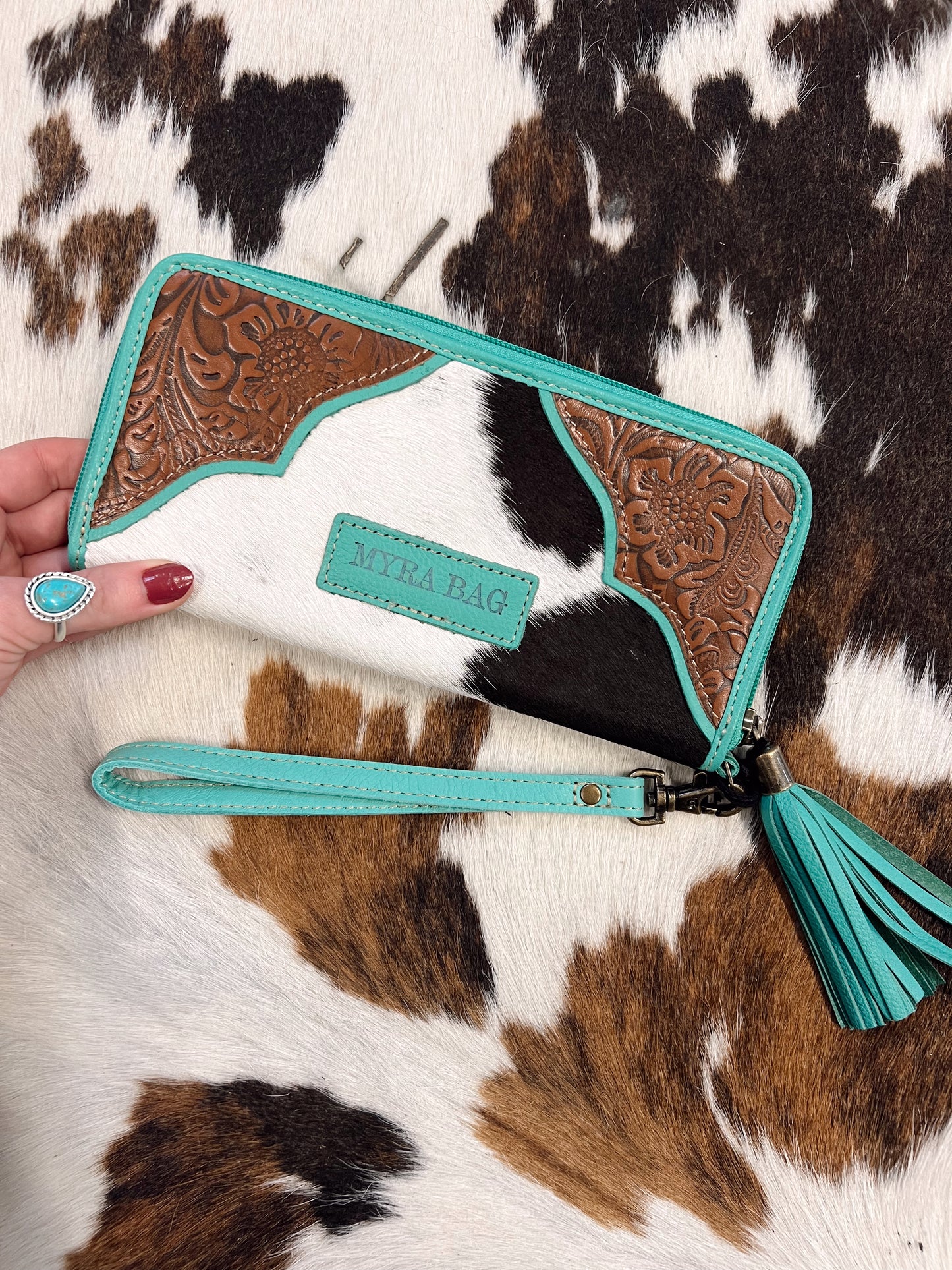 Tylersburg Turquoise Cowhide Wallet