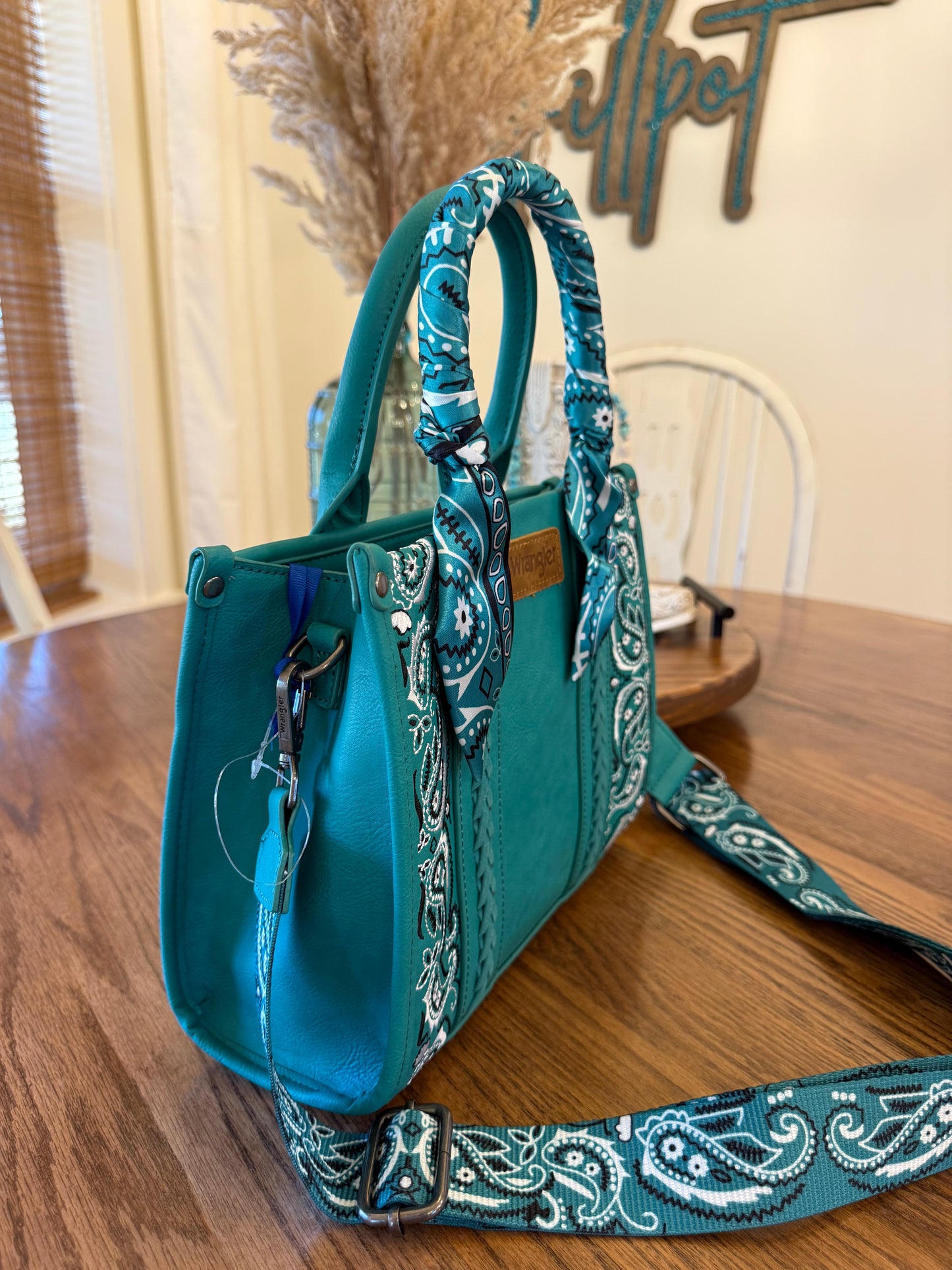 Wrangler Turquoise Bandana Crossbody Bag