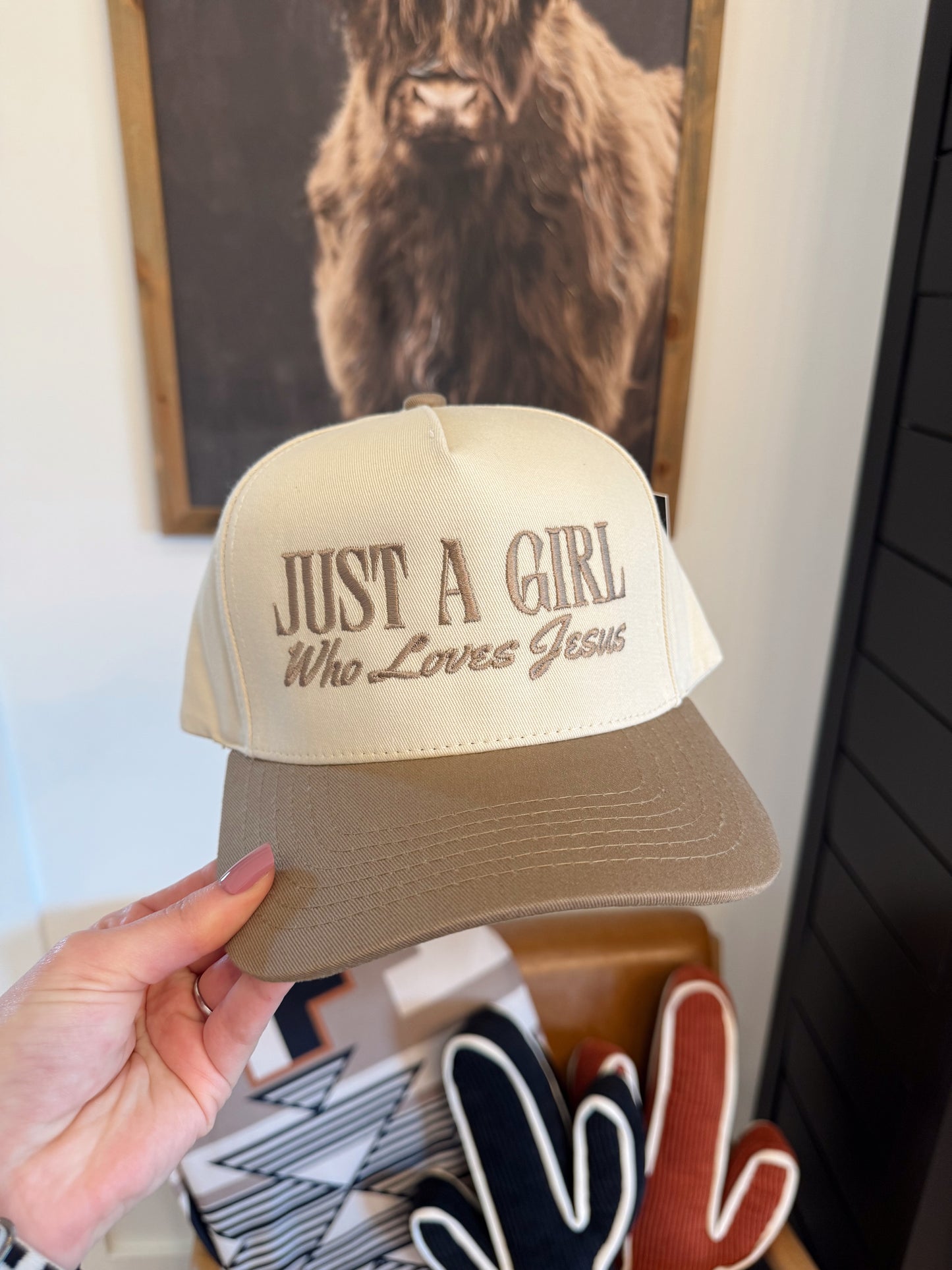 Just A Girl Who Loves Jesus Trucker Hat