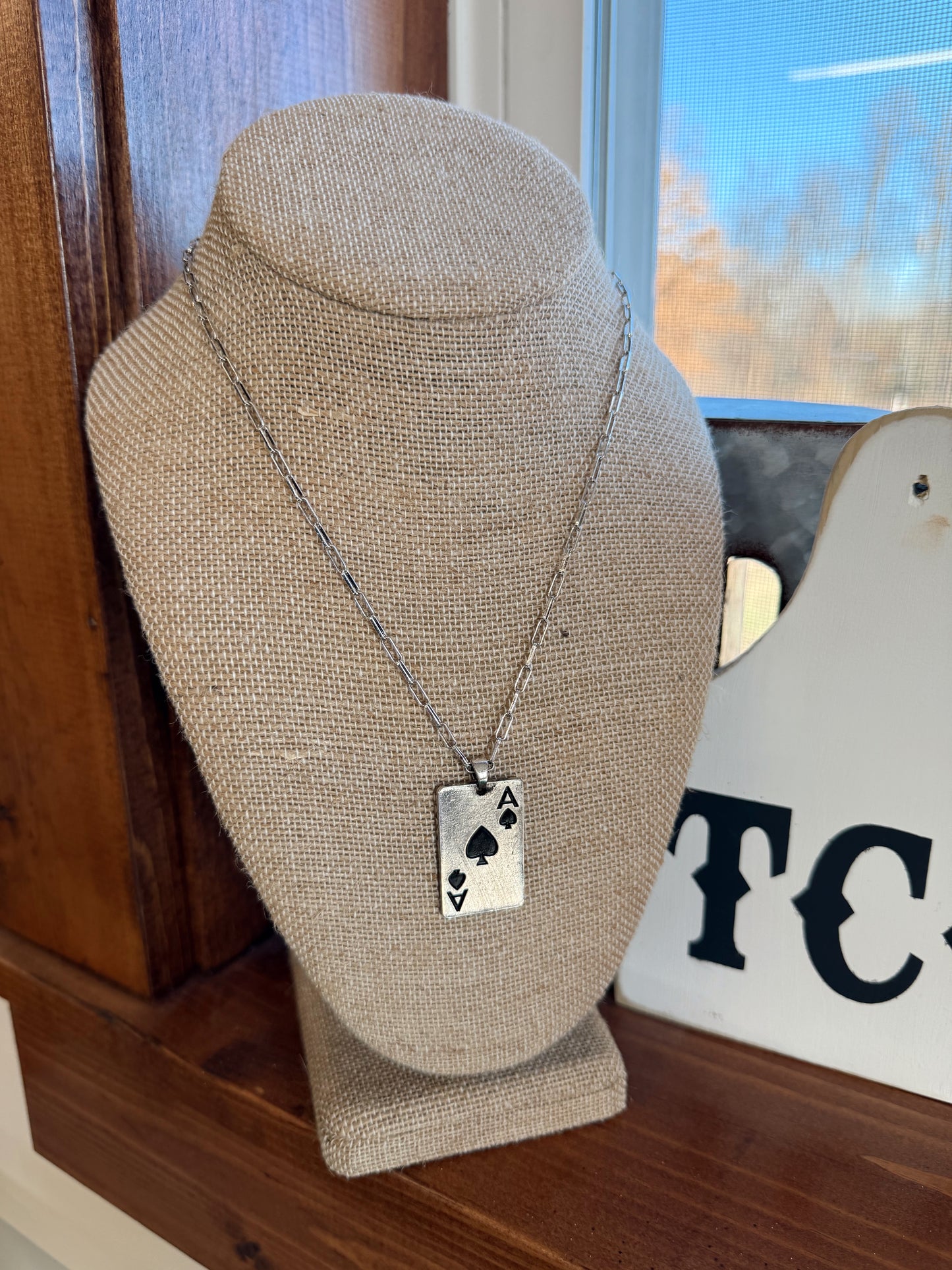 Ace of Spades Card Necklace