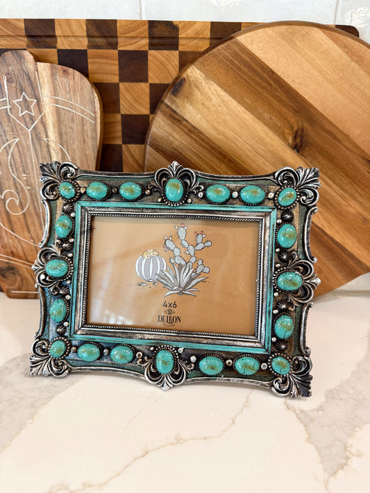 Turquoise Stone Picture Frame