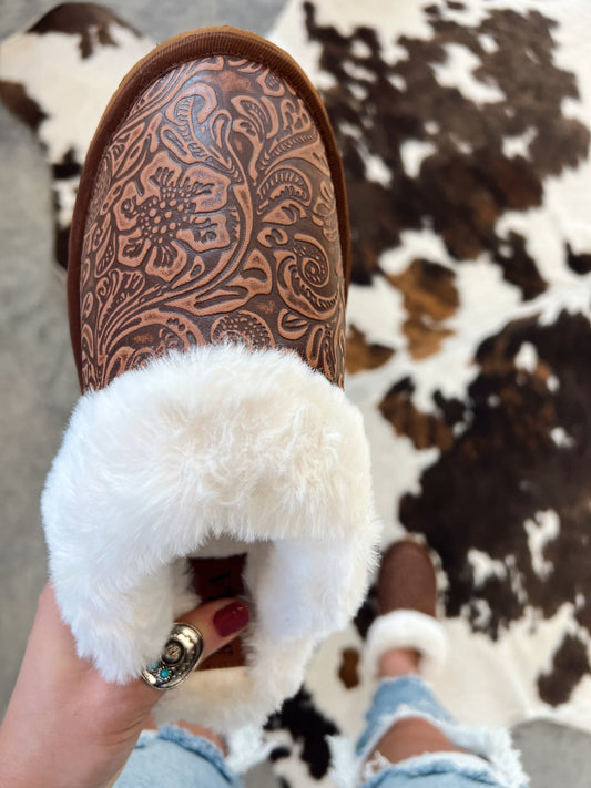 Kali Lined Leather Slippers