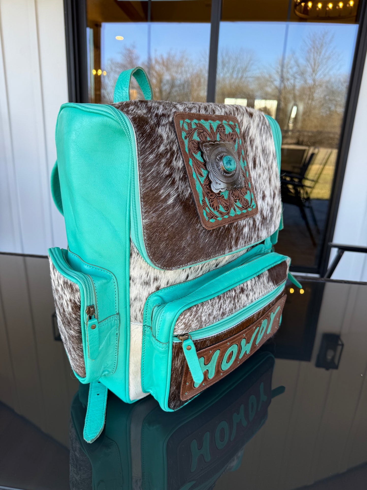 Howdy Cowhide Backpack / Diaper Bag