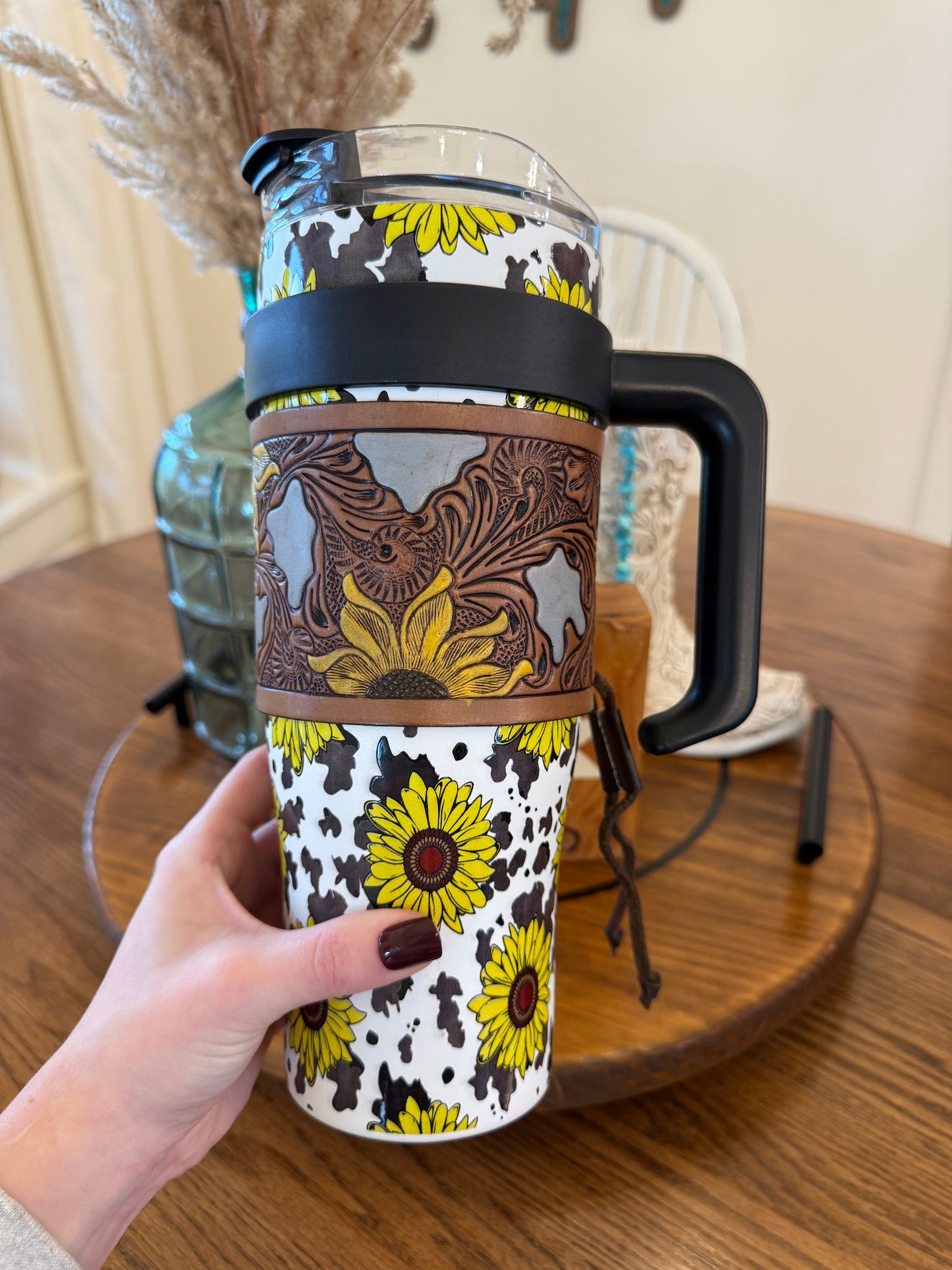 Wide Wyoming Sunflower Tumbler