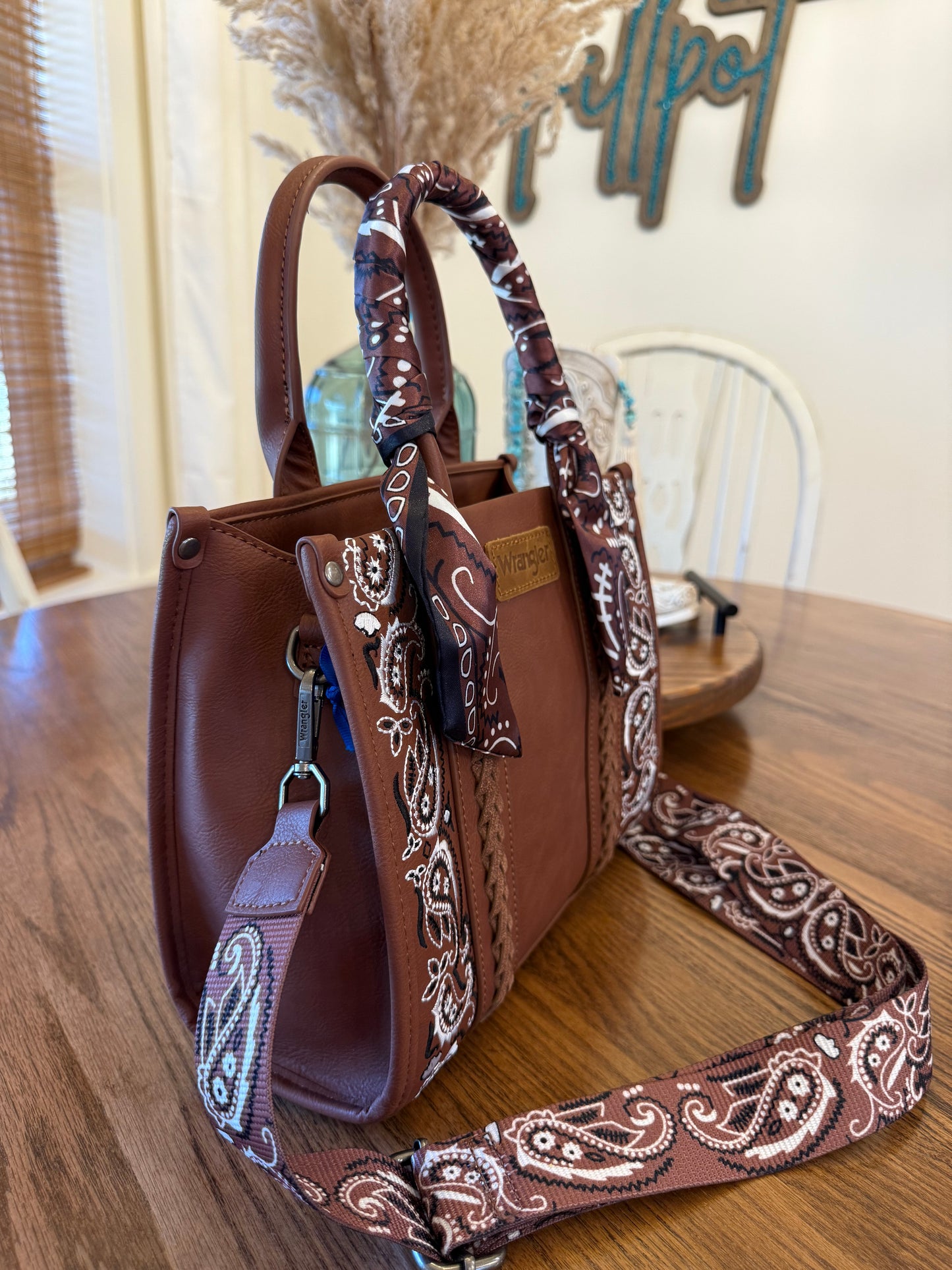 Brown Bandana Wrangler Crossbody