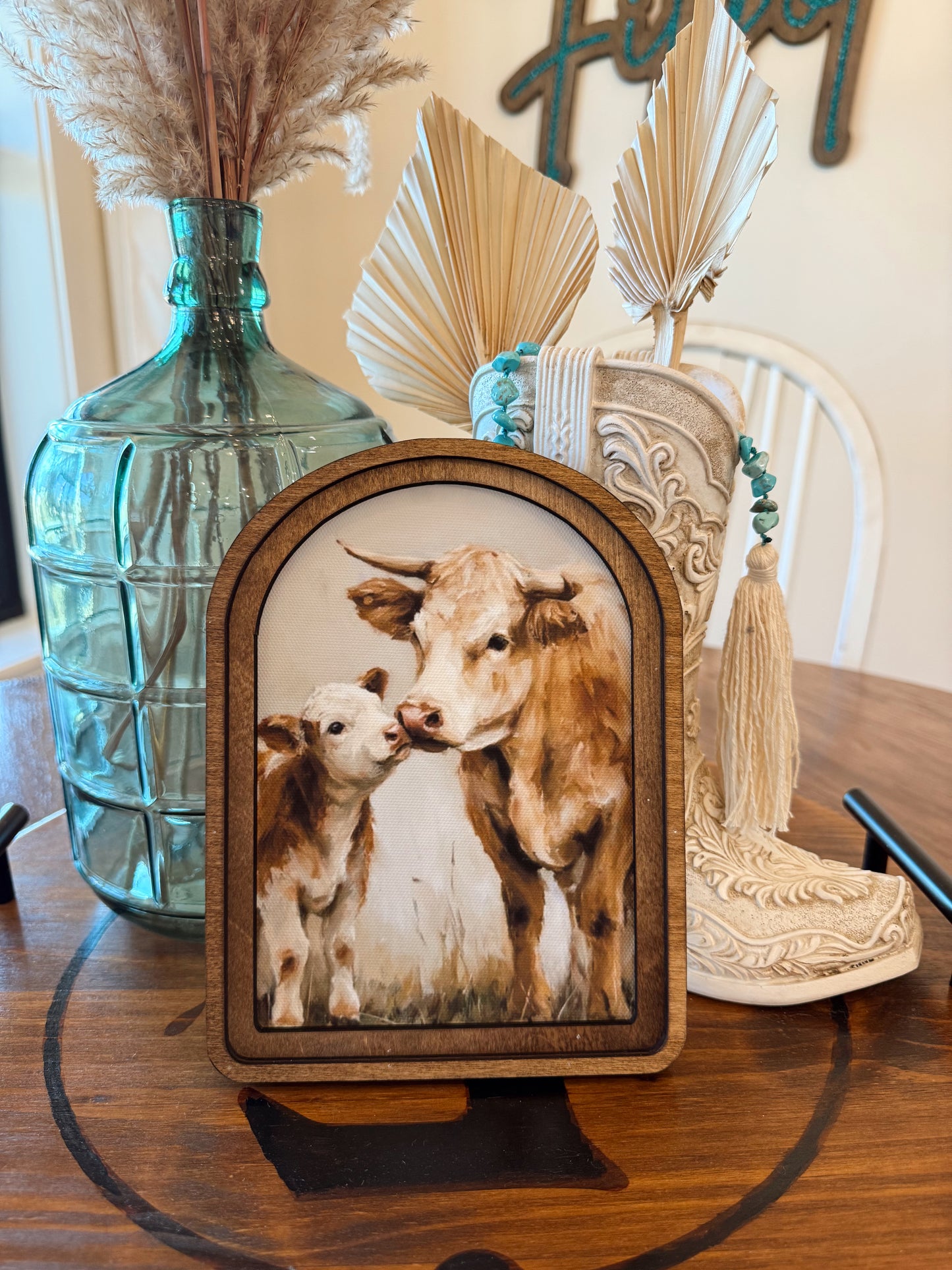 Arch Cow Calf Framed Art