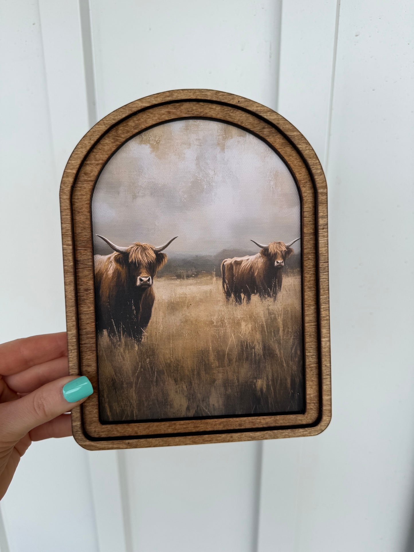 Highland Cow Framed Art Decor
