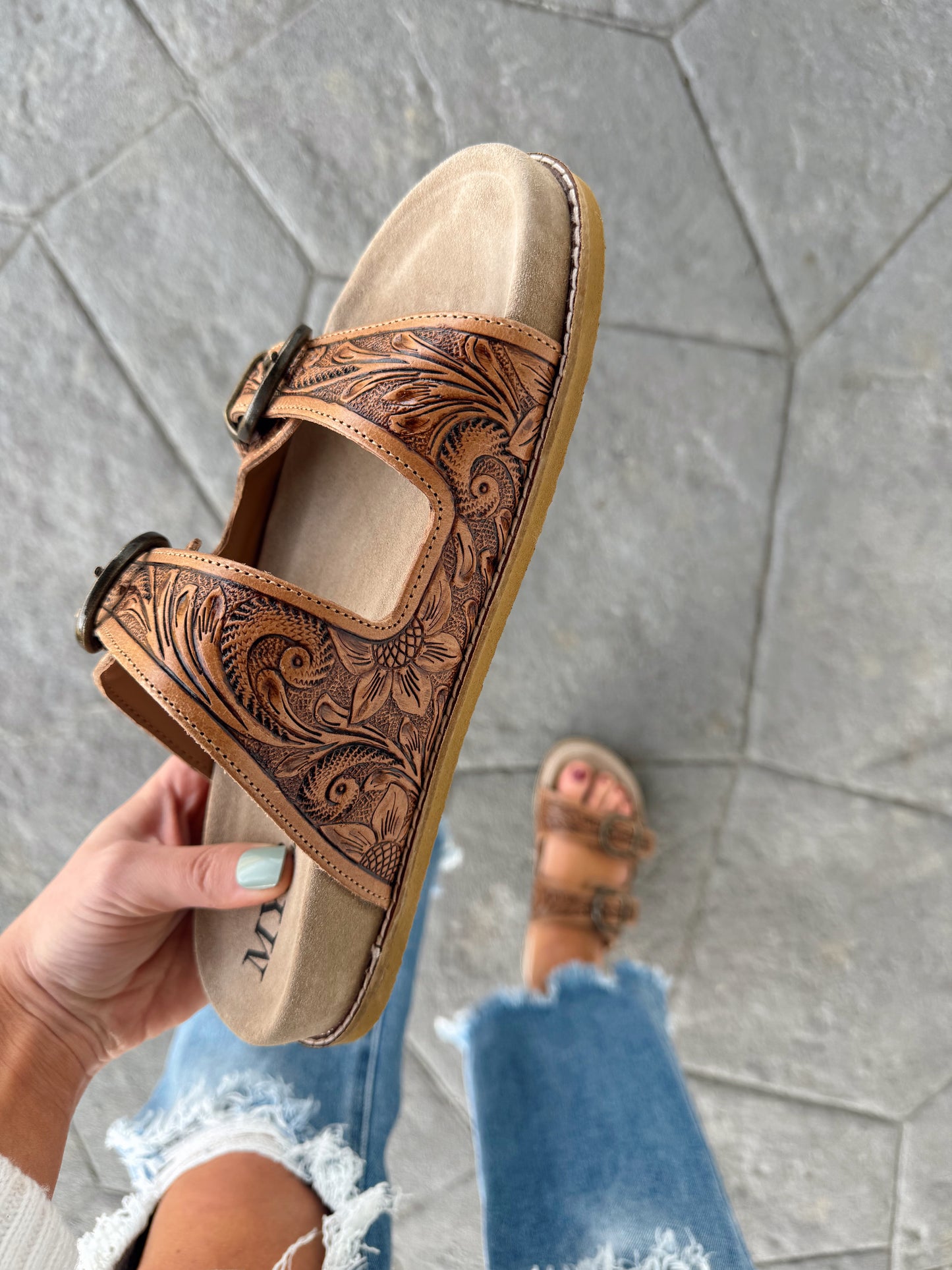 Willow Bloom Leather Sandals