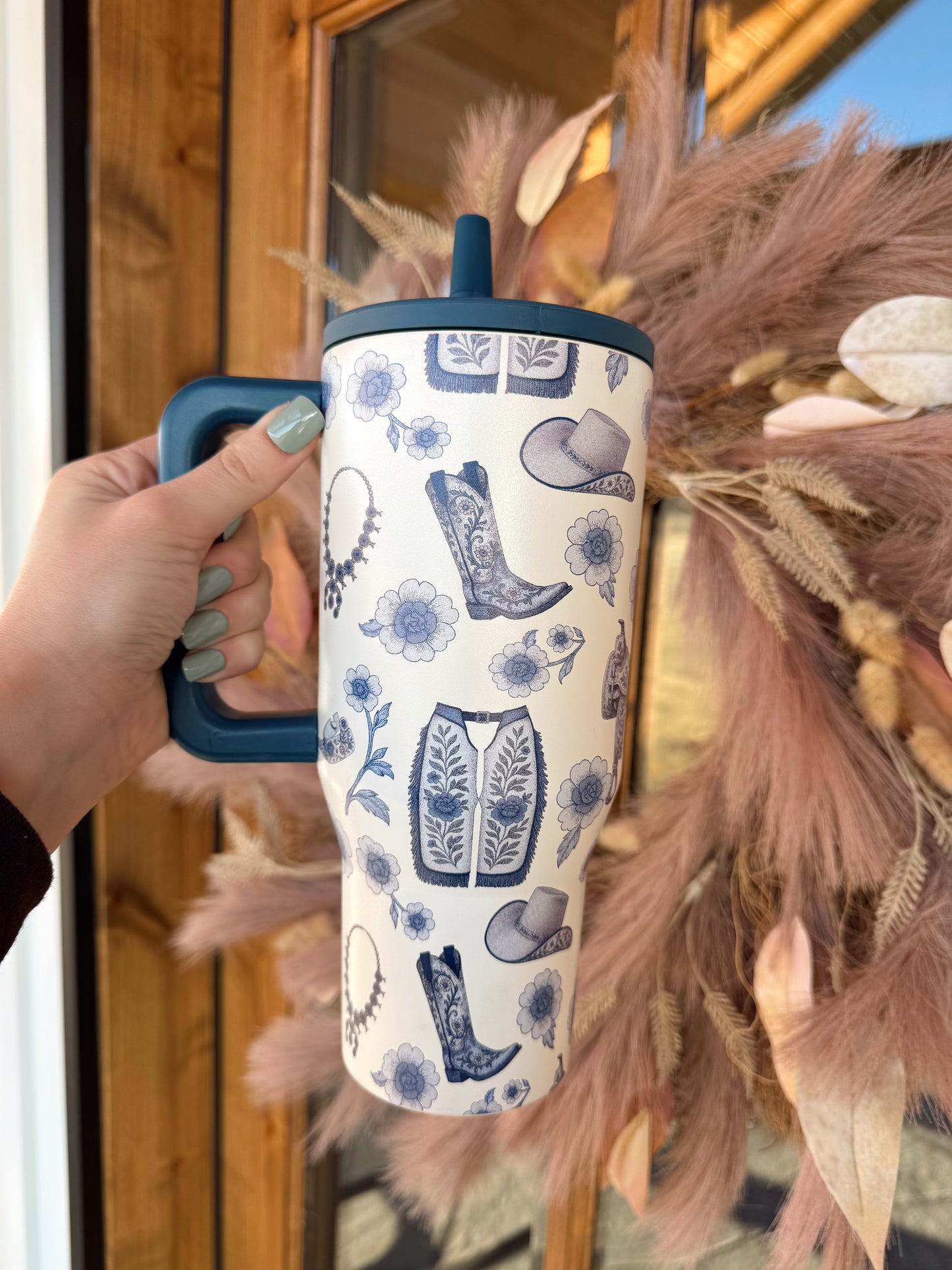 Western Chinoiserie Tumbler (32 & 40 oz)