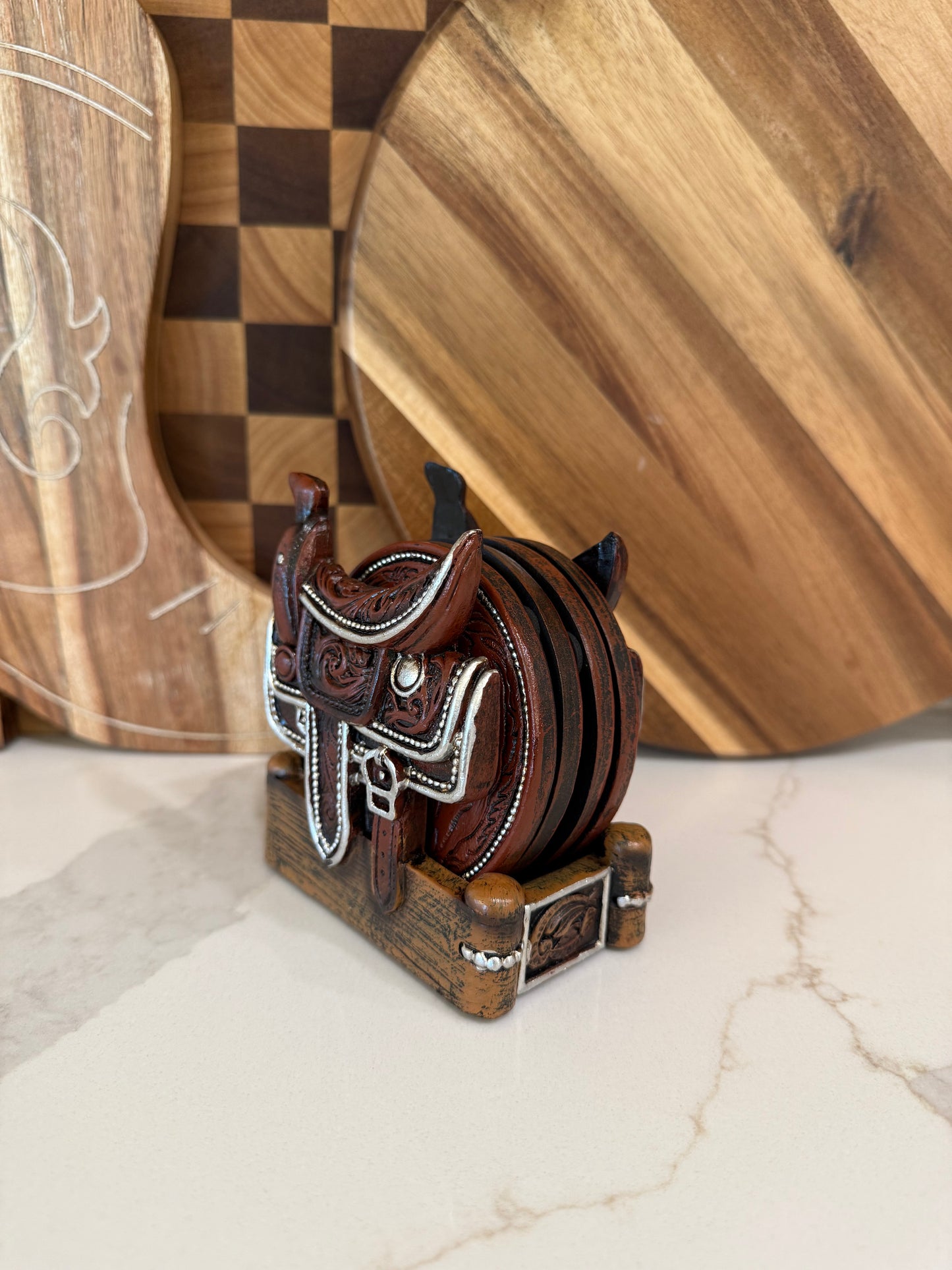 Saddle Up Coaster Set