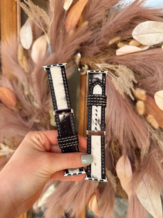 Black Cowhide Apple Watch Band (38/40/41 mm)