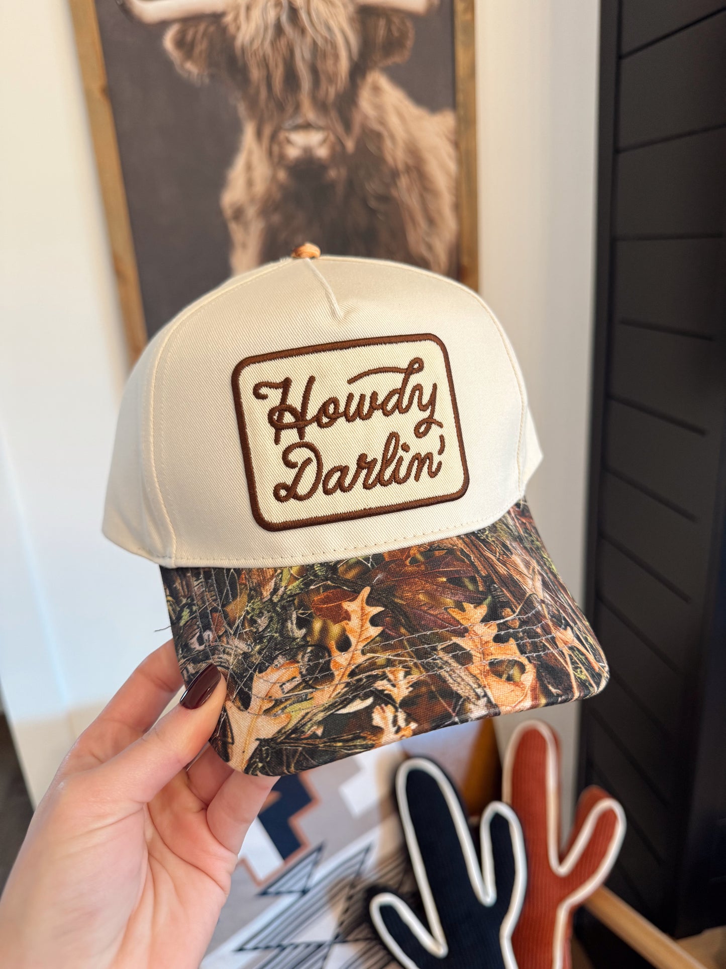 Howdy Darlin Camo Trucker Hat
