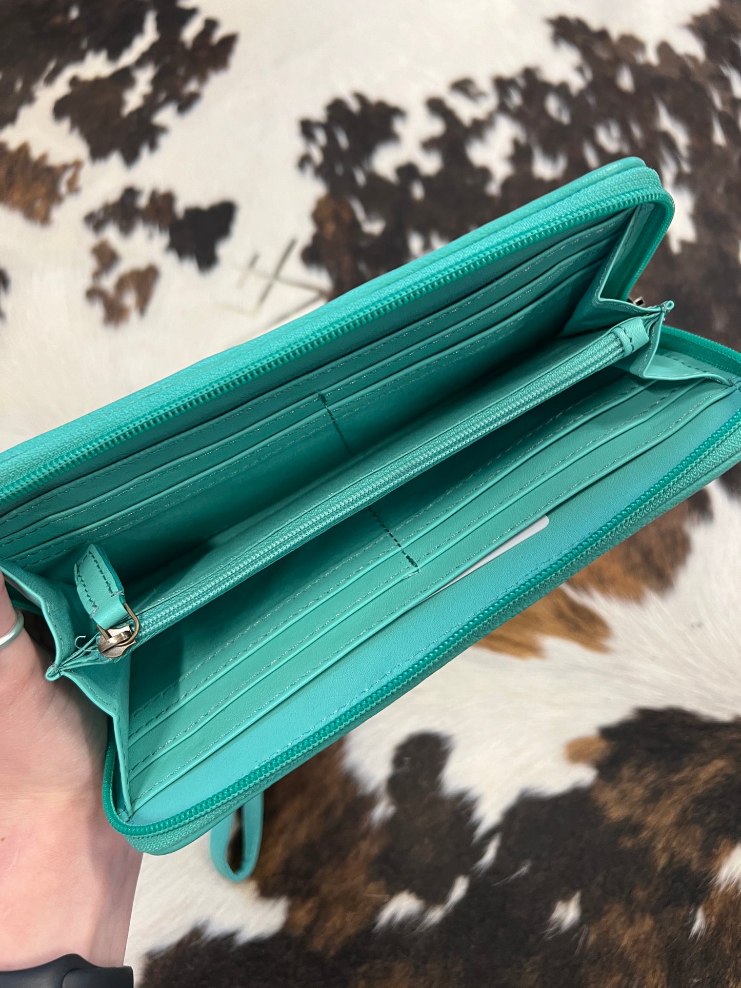 Tylersburg Turquoise Cowhide Wallet