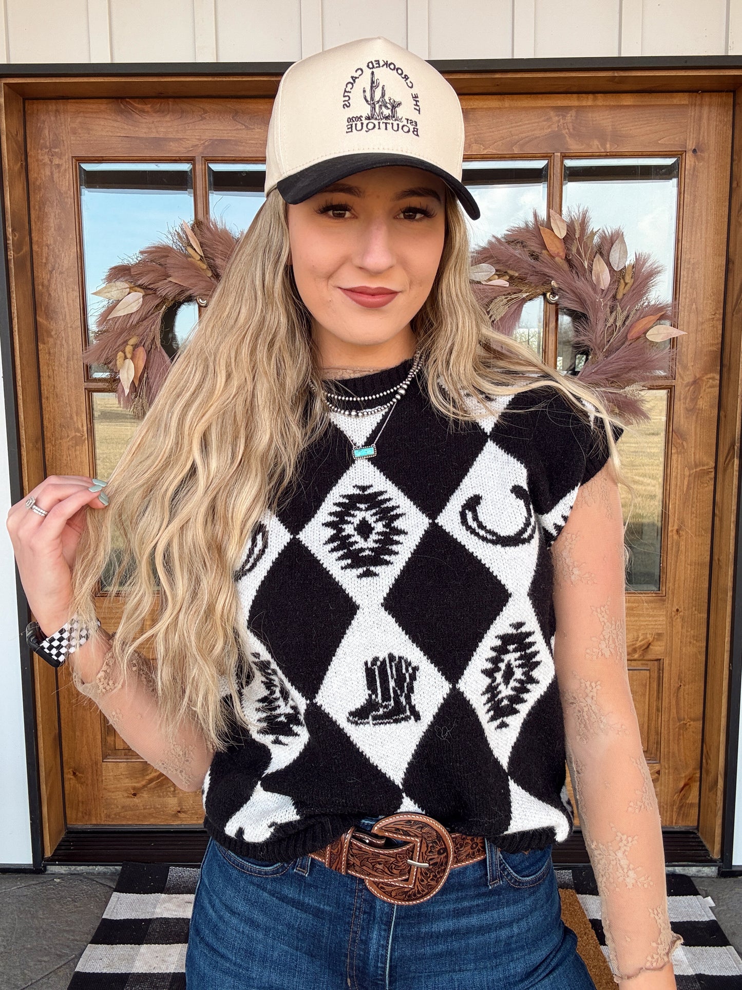 Buckaroo Checkered Sweater Vest (M)